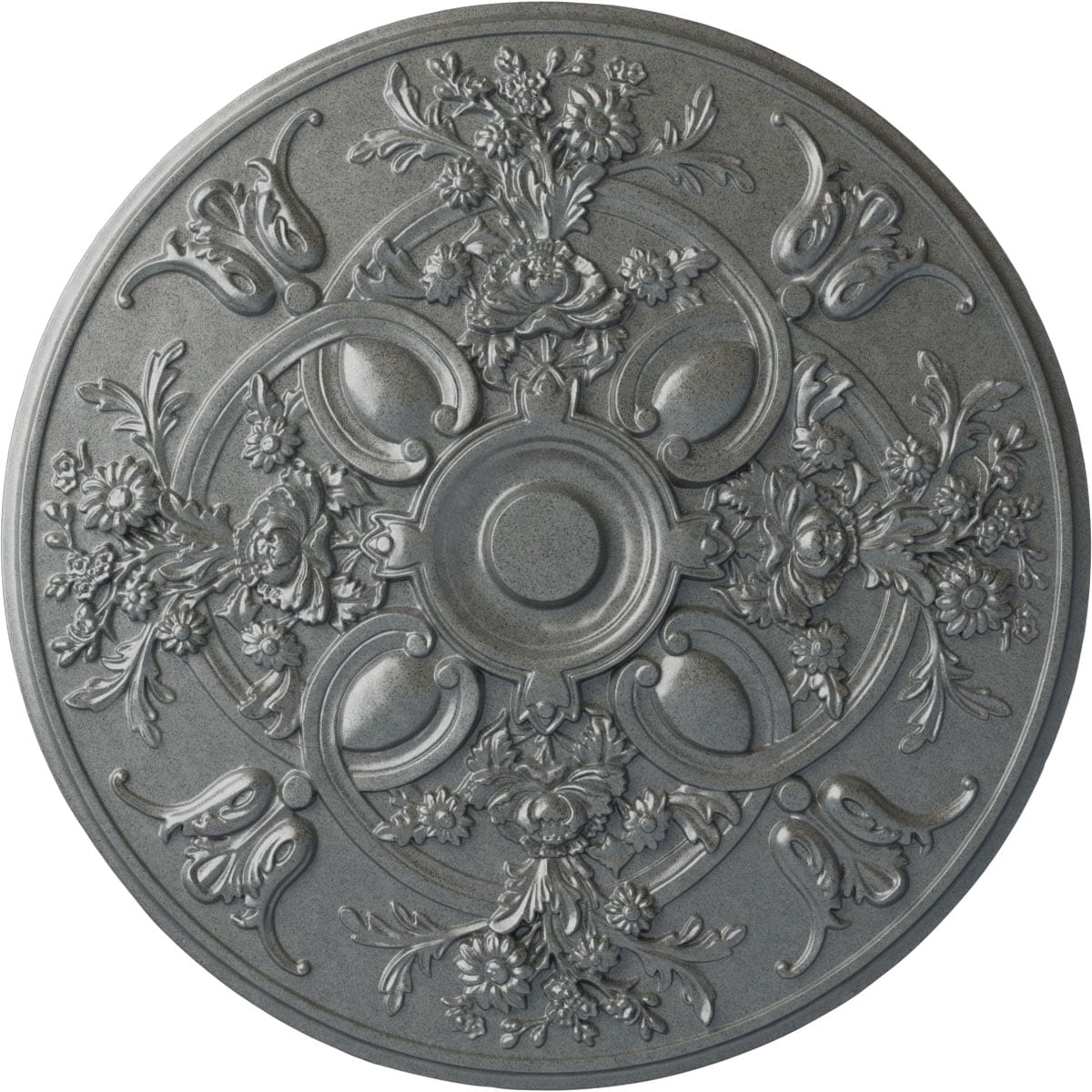 Ekena Millwork CM31BAPLS Baile 31.25-in W x 31.25-in L Painted Platinum Polyurethane Whole Ceiling Medallion
