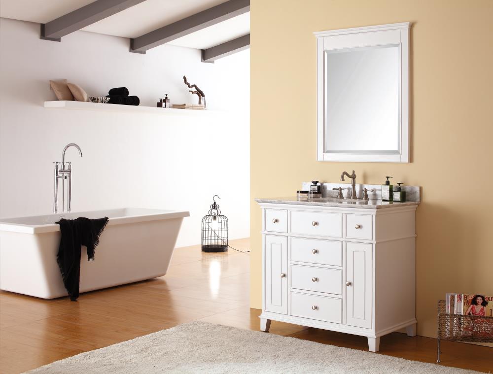 Avanity Mirror deals White Beveled 36