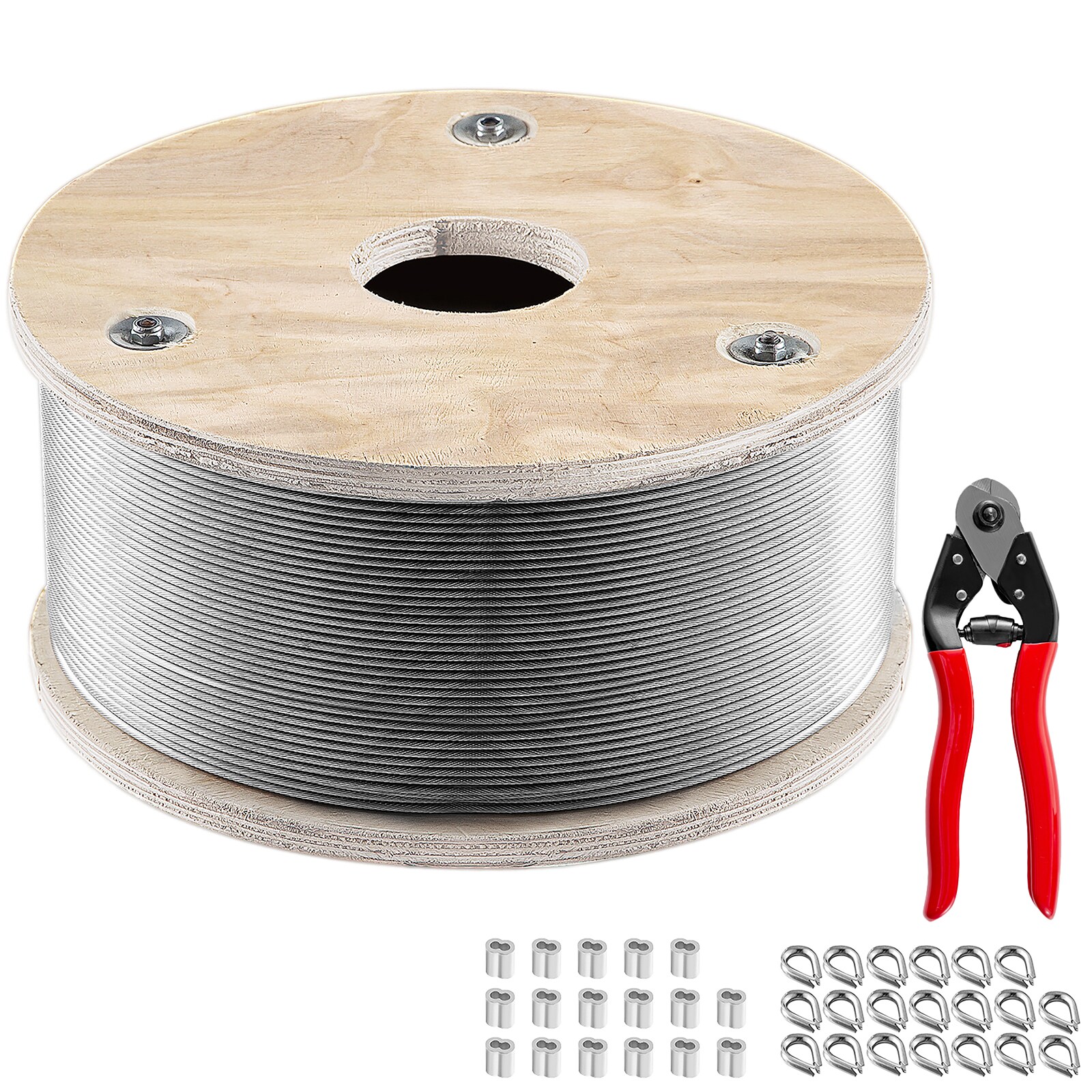 VEVOR 1000-ft Silver Stainless Steel Cable in the Deck Tools & Accessories  department at
