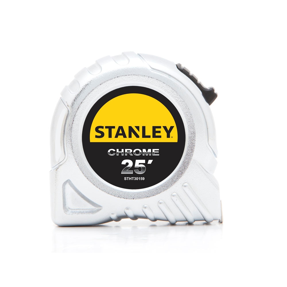 912387-8 Stanley Tape Measure: 25 ft. Blade L, 1 in Blade W, in/ft/Fractional,  Closed, Steel