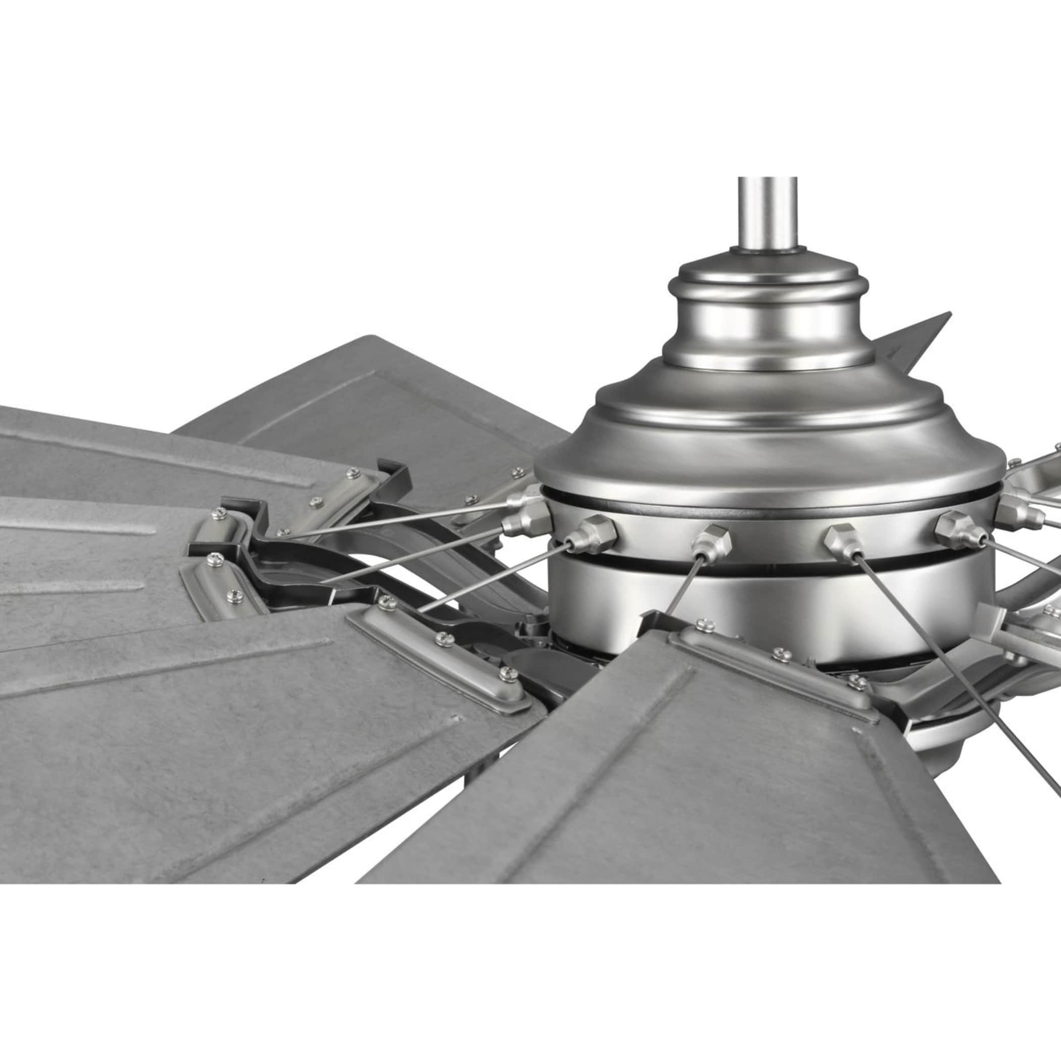 Antique Nickel 60" Windmill Ceiling Fan with Remote and Lighting