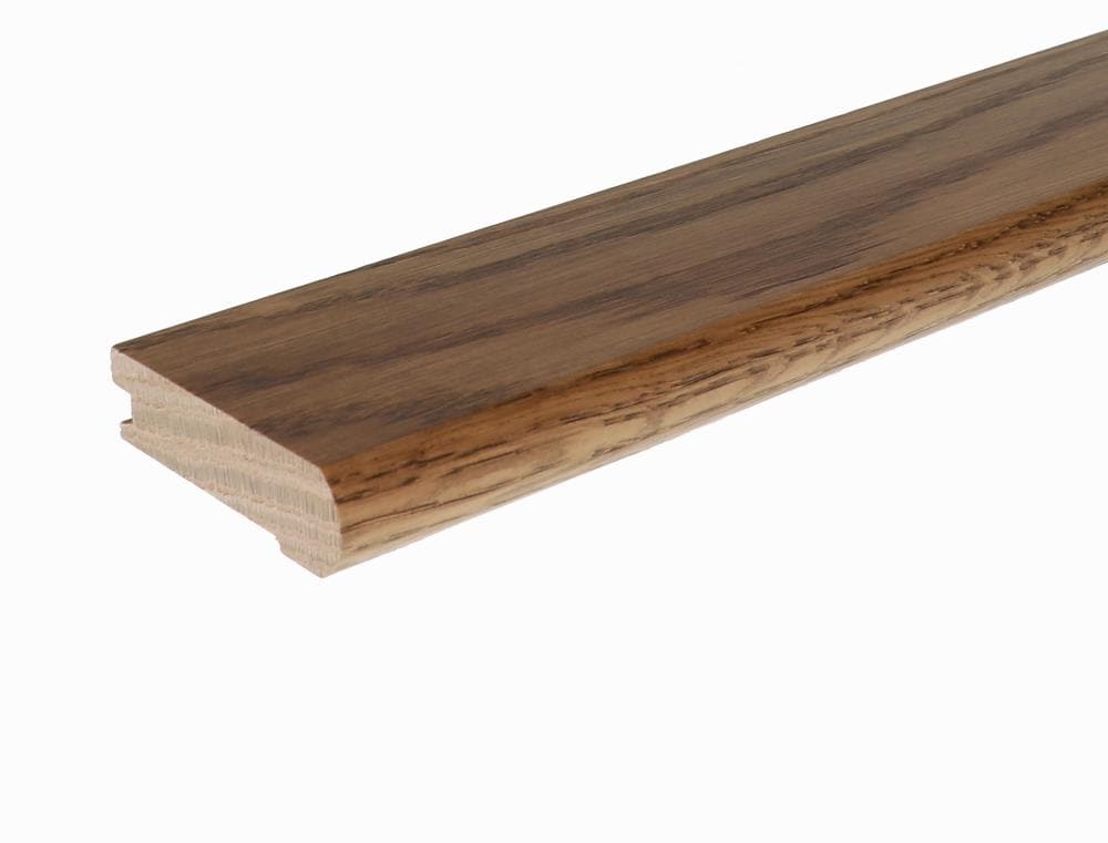 Flexco 3414843 2.75-in x 78-in x 0.8125-in French Oak Ascent Prefinished Wood Oak Flush Stair Nosing