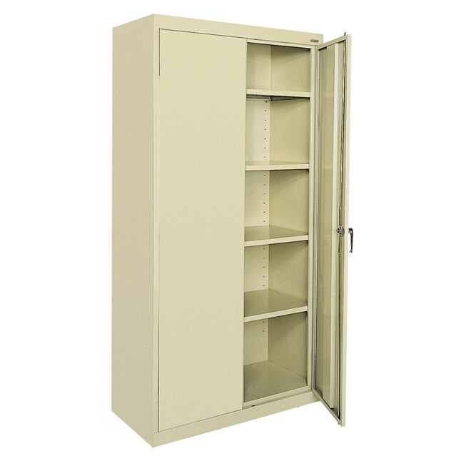 Steel Freestanding Garage Cabinet, Sandusky Black Steel Bookcase