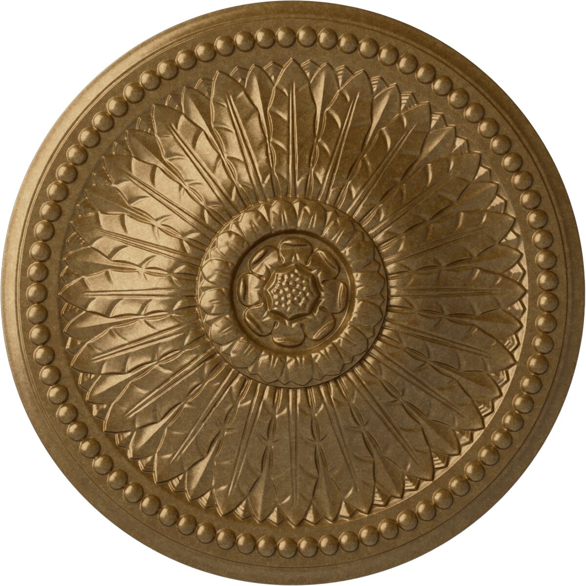 Ekena Millwork CM29SPPAS Springtime 29.375-in W x 29.375-in L Pale Gold Polyurethane Ceiling Medallion