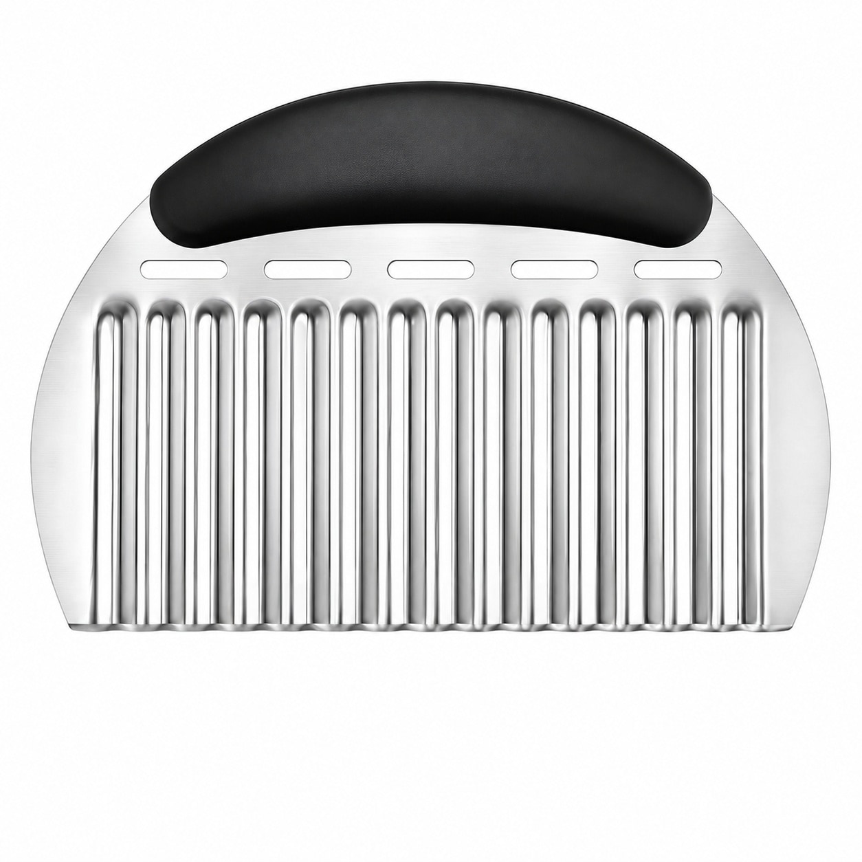 Aoibox  Large Crinkle Cutter French Fry Slicer with Stainless Steel Wavy Blade and Handle for Potato and Vegetables