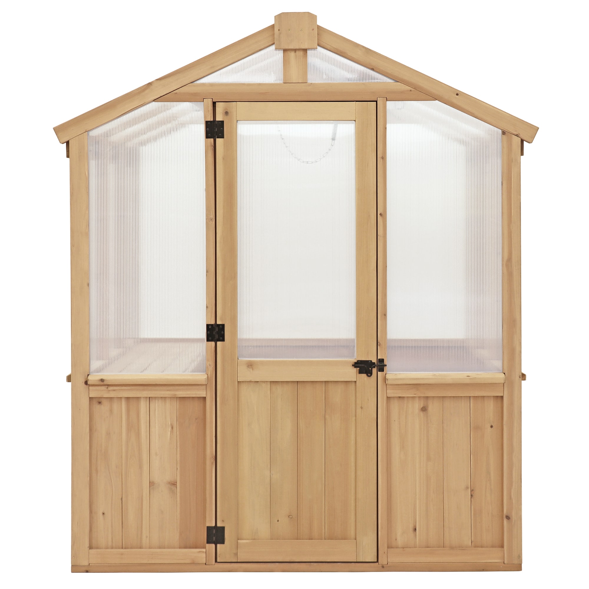 Yardistry Meridian 6-ft L x 6-ft W x 7-ft H Cedar Greenhouse Kit in the ...