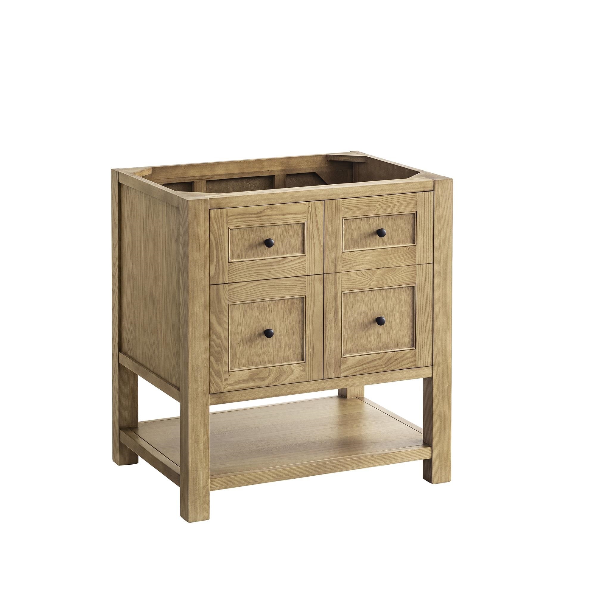 James Martin Vanities 330-V30-LNO Breckenridge 30-in Light Natural Oak Bathroom Vanity Base Cabinet without Top