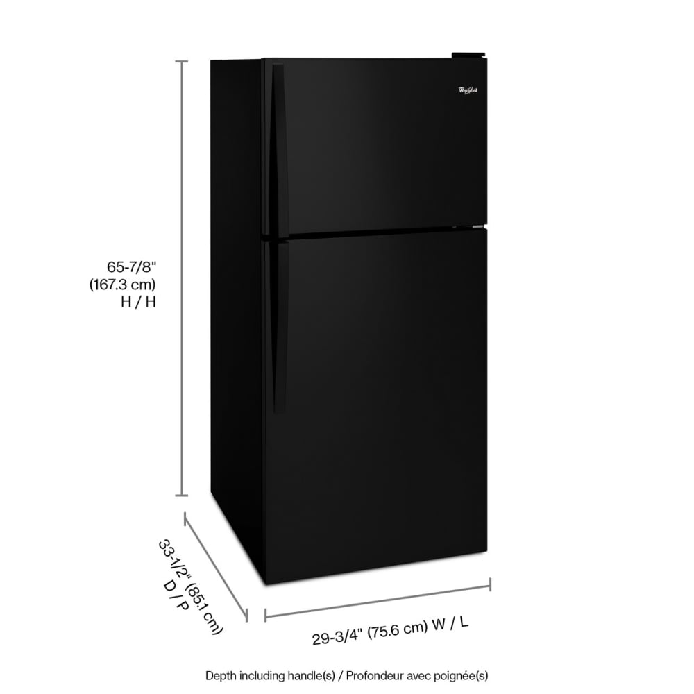 Whirlpool WRT318FZDB Top-Freezer-Refrigerators - View #3