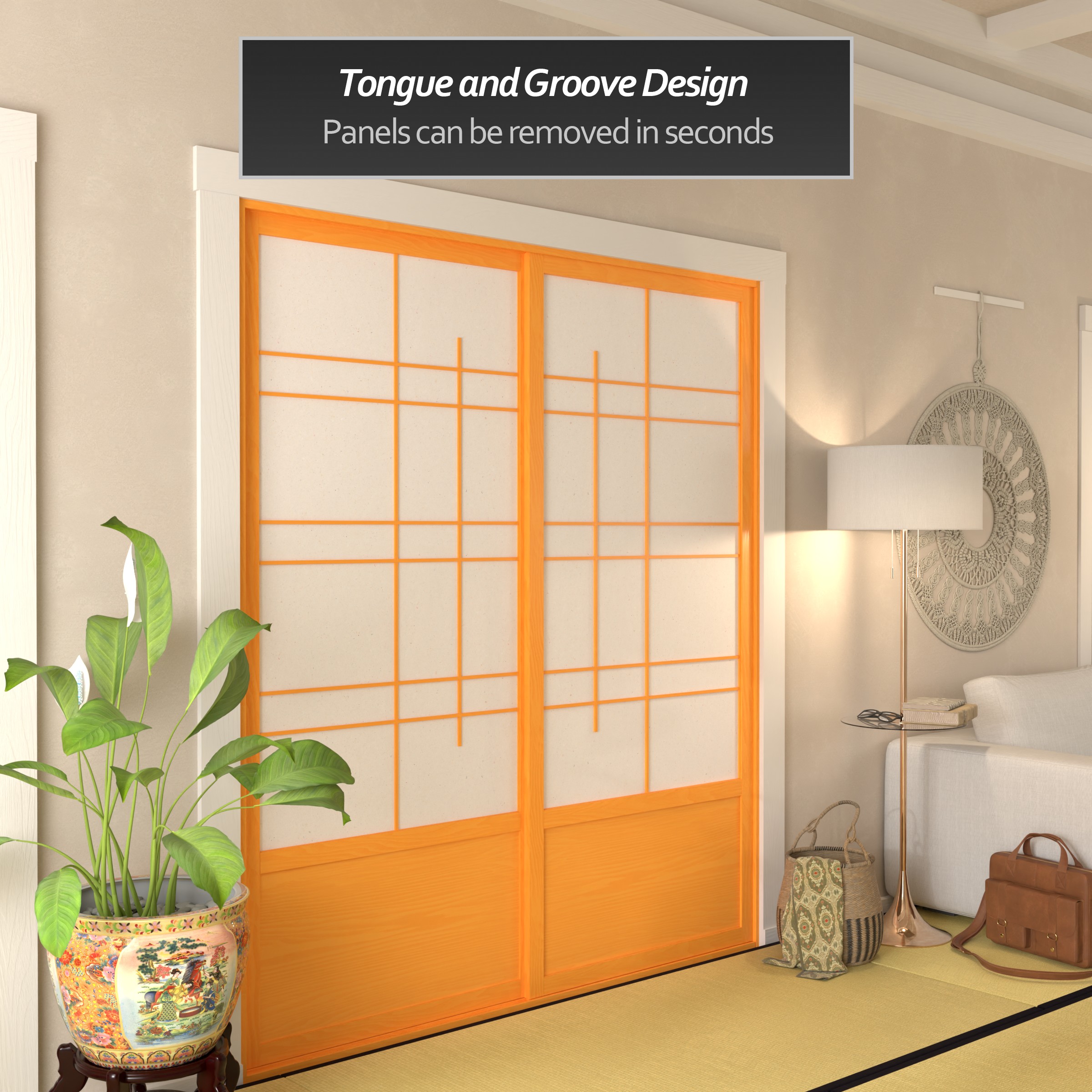 Red Lantern DOOR-EUDES-HONEY Bifold-Sliding-Closet-Doors - View #4
