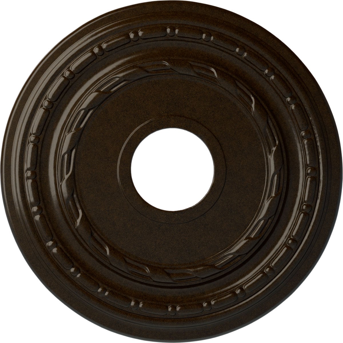 Ekena Millwork CM15DUBZS Dublin 15.375-in W x 15.375-in L Painted Bronze Polyurethane Whole Ceiling Medallion