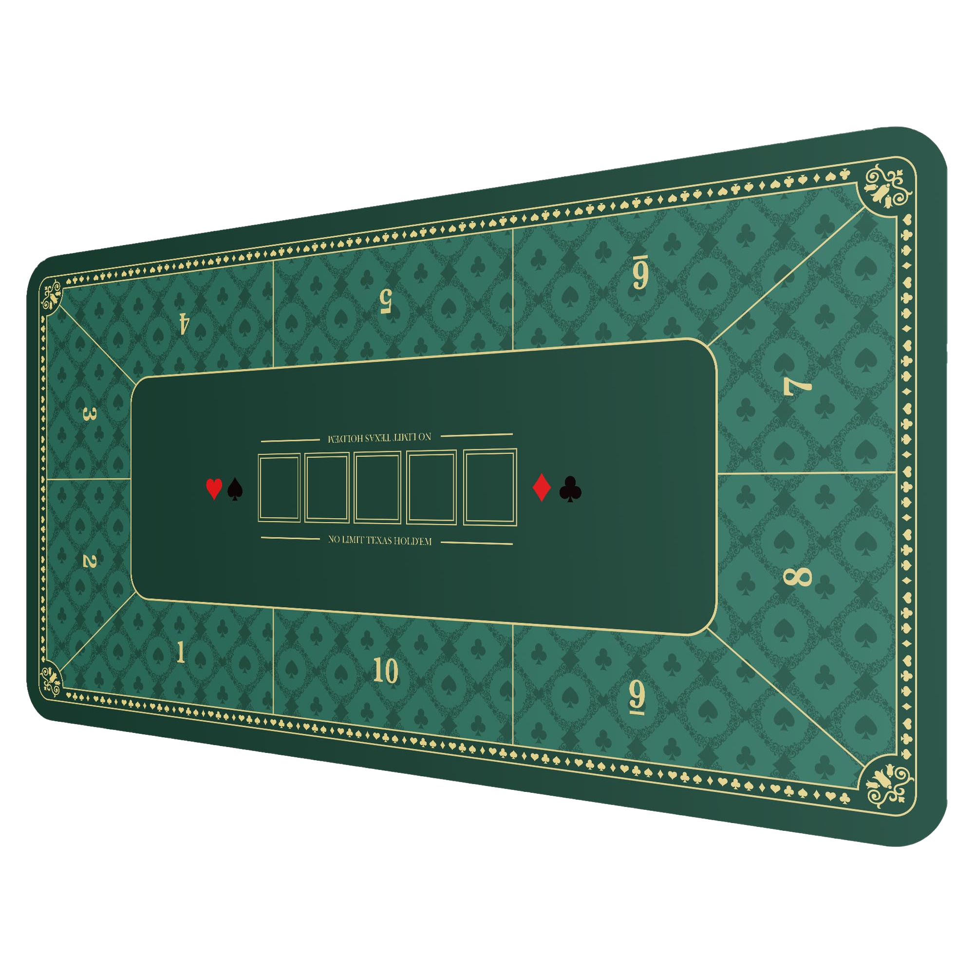 Etokfoks  Poker Table Topper with Non Slip Base in Green Professional Game Table Accessory with Carry Bag 1 Piece