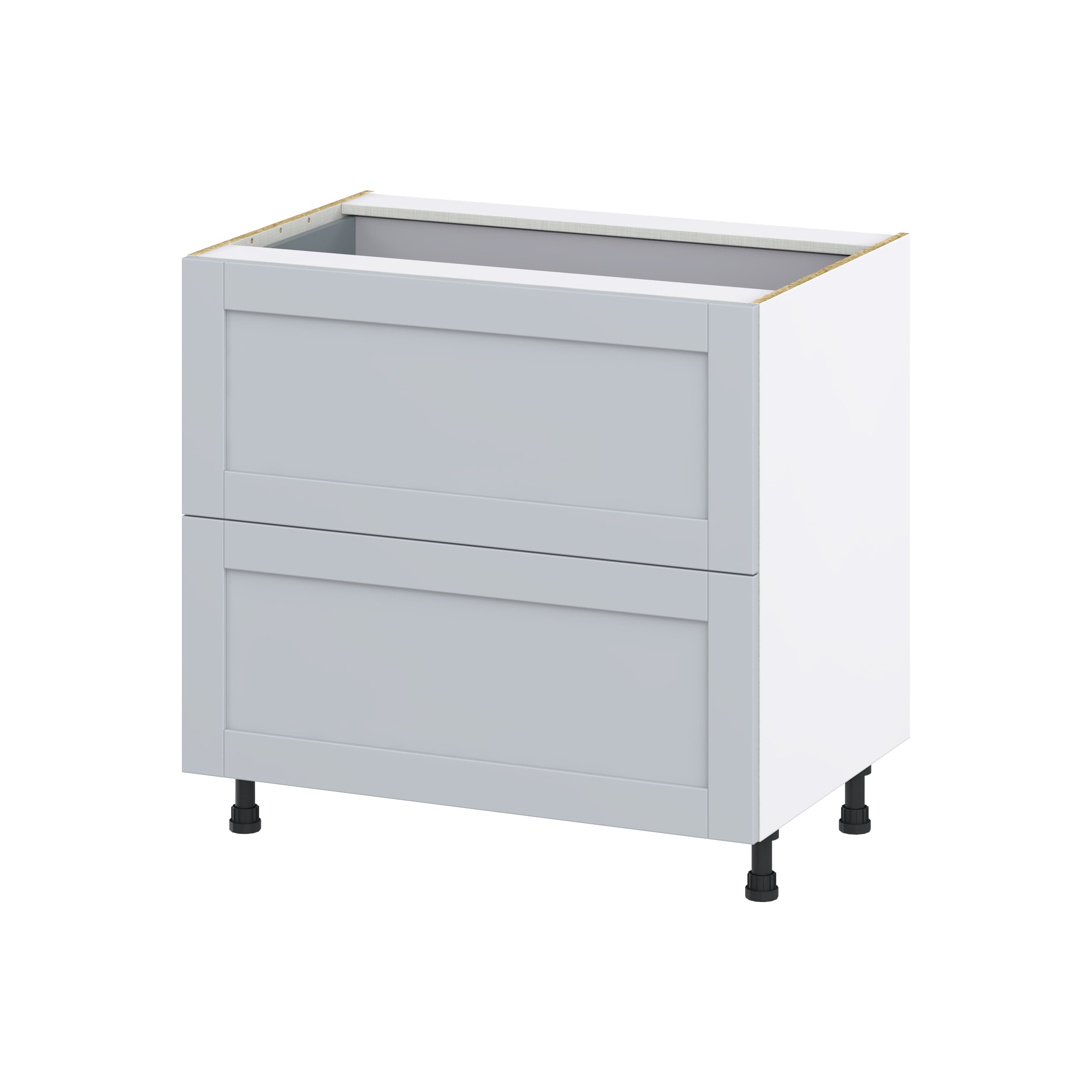 Hugo&Borg Charlesberg 36-in W x 34.5-in H x 24-in D Gray 2-Drawer Base Fully Assembled Cabinet