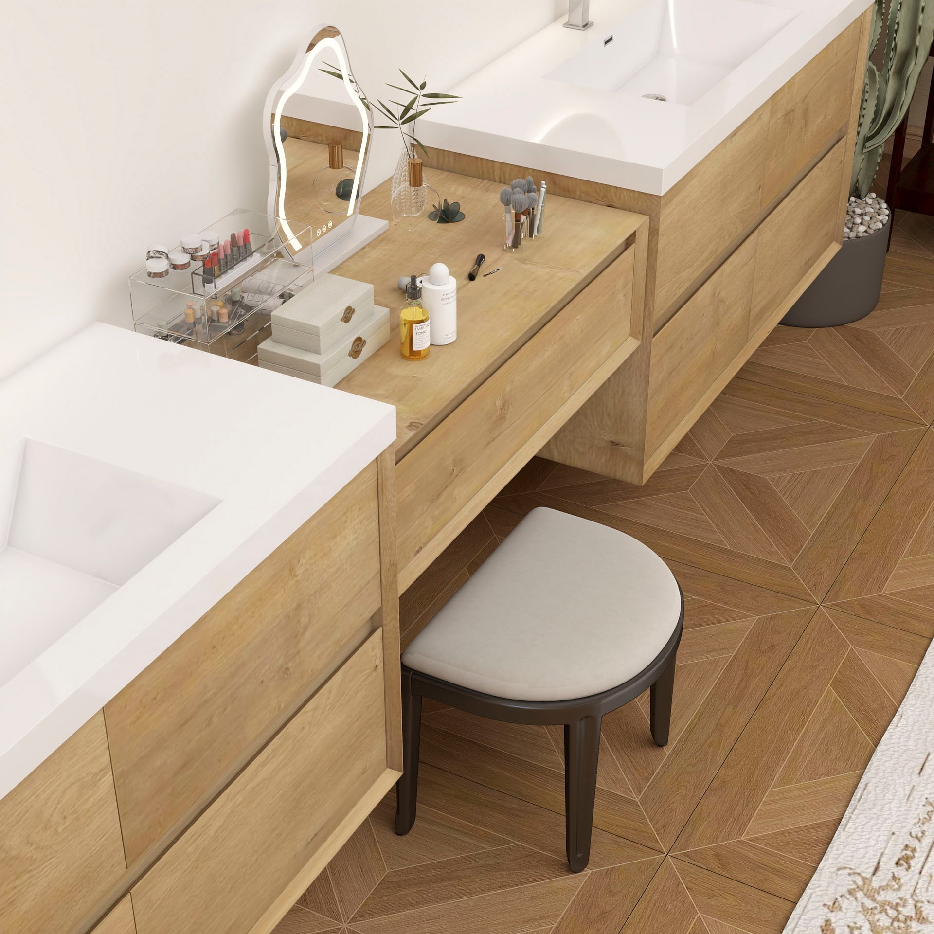 BV Better Vanity SLIM17-48+36+48-OAK Bath-Vanity-Combo - View #6