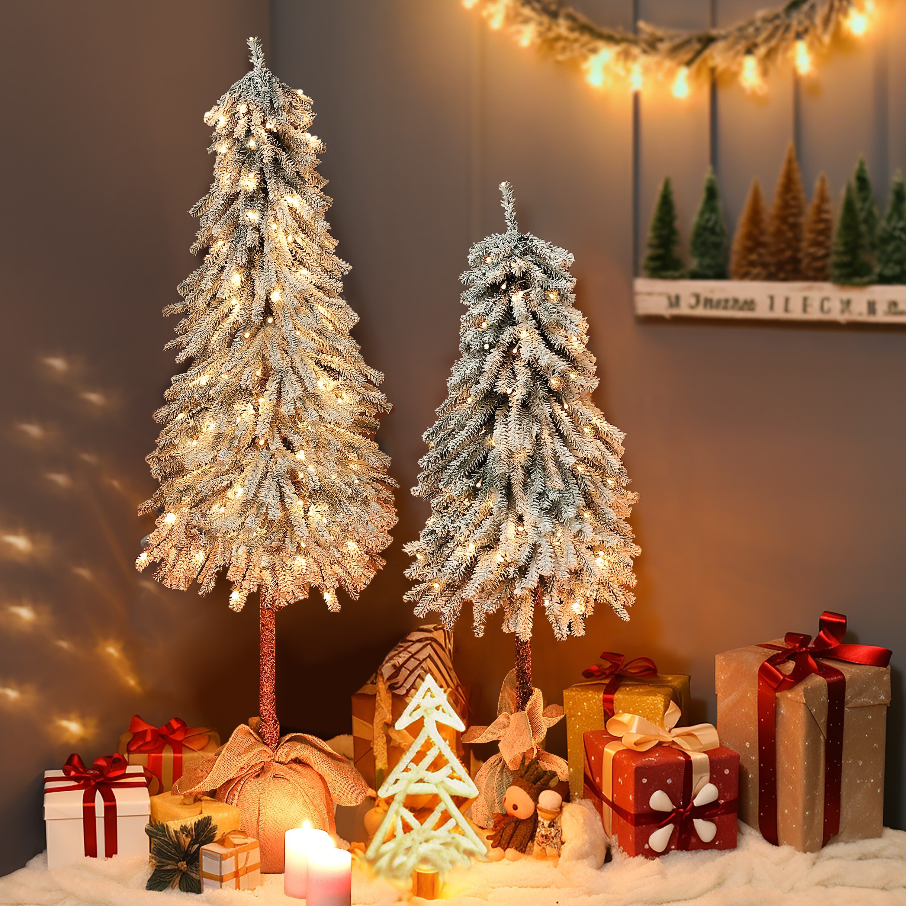 LuxenHome WHAP1807 Artificial-Christmas-Trees - View #3