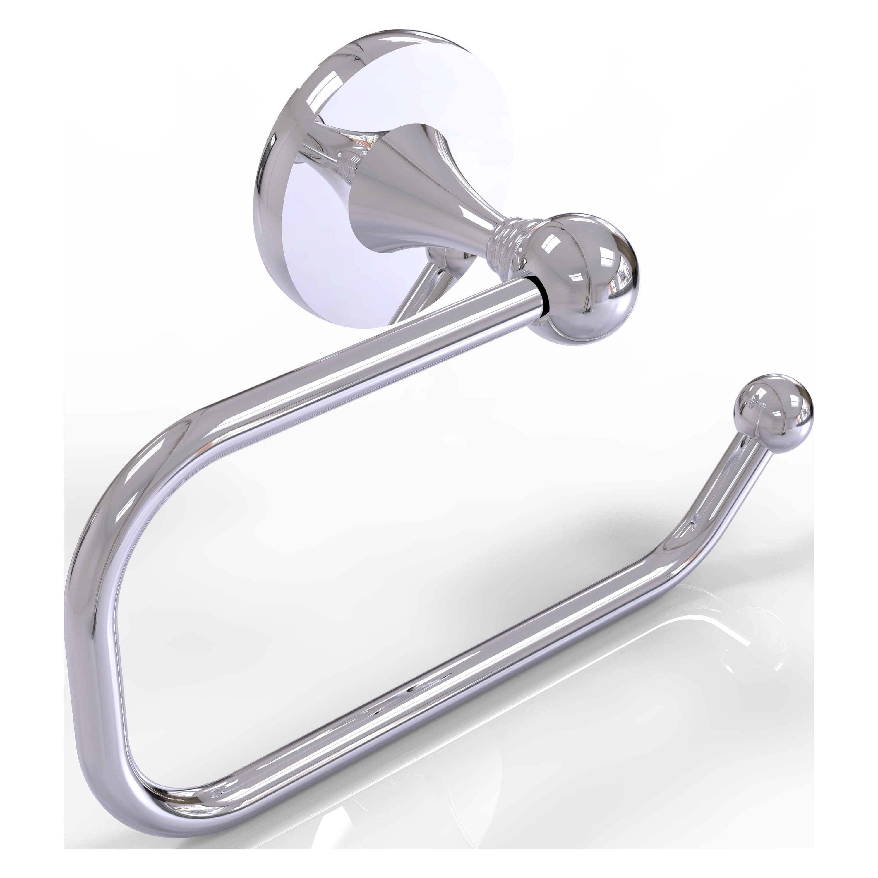 Allied Brass SL-24E-PC Shadwell Polished Chrome Wall mount Single post Toilet Paper Holder 1 -Rolls