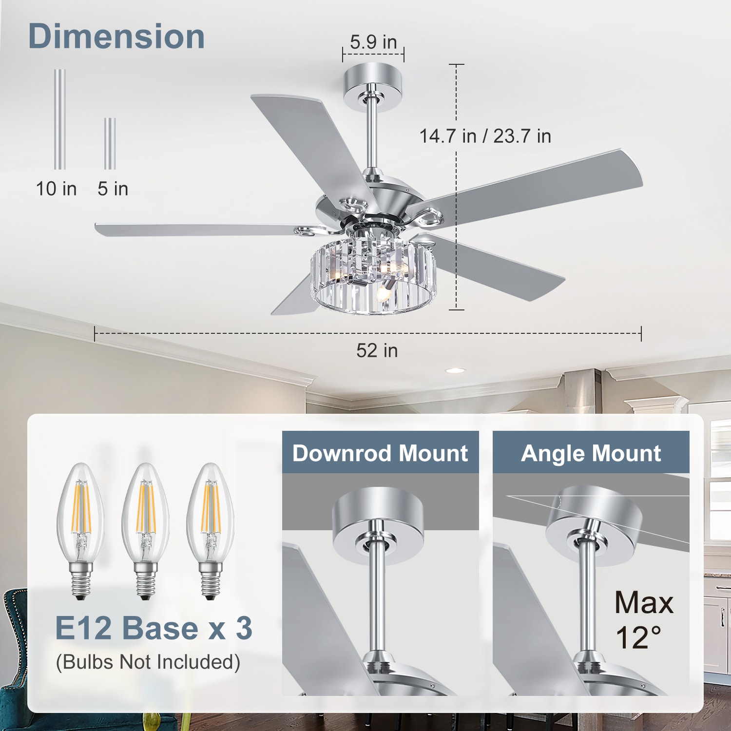 Breezary 24003-CH Ceiling-Fans - View #12