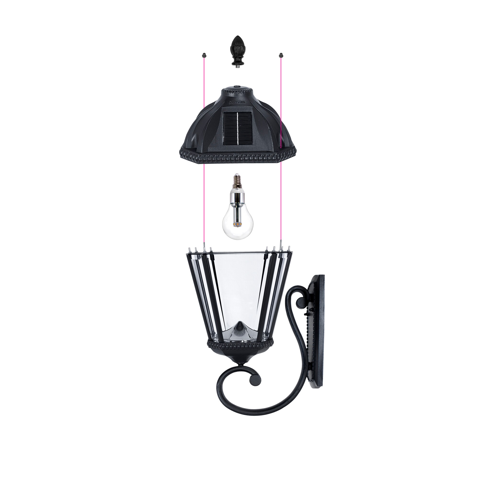 Gama Sonic GS-98B-W BLK Outdoor-Wall-Lighting - View #8
