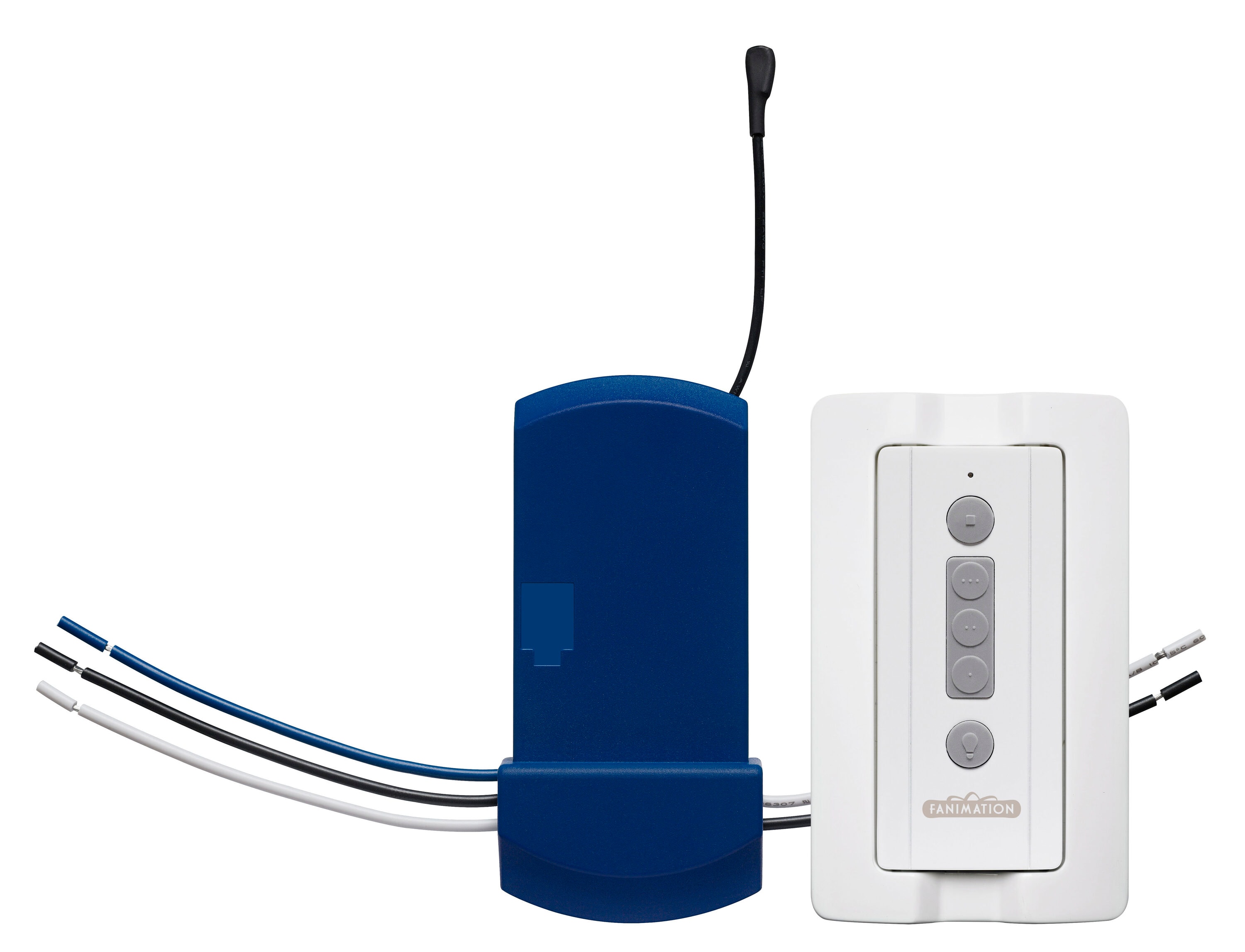 Fanimation BTCR9 Bluetooth fanSync 4.75-in 3-Speed Blue/White Plastic Indoor Universal Ceiling Fan Remote
