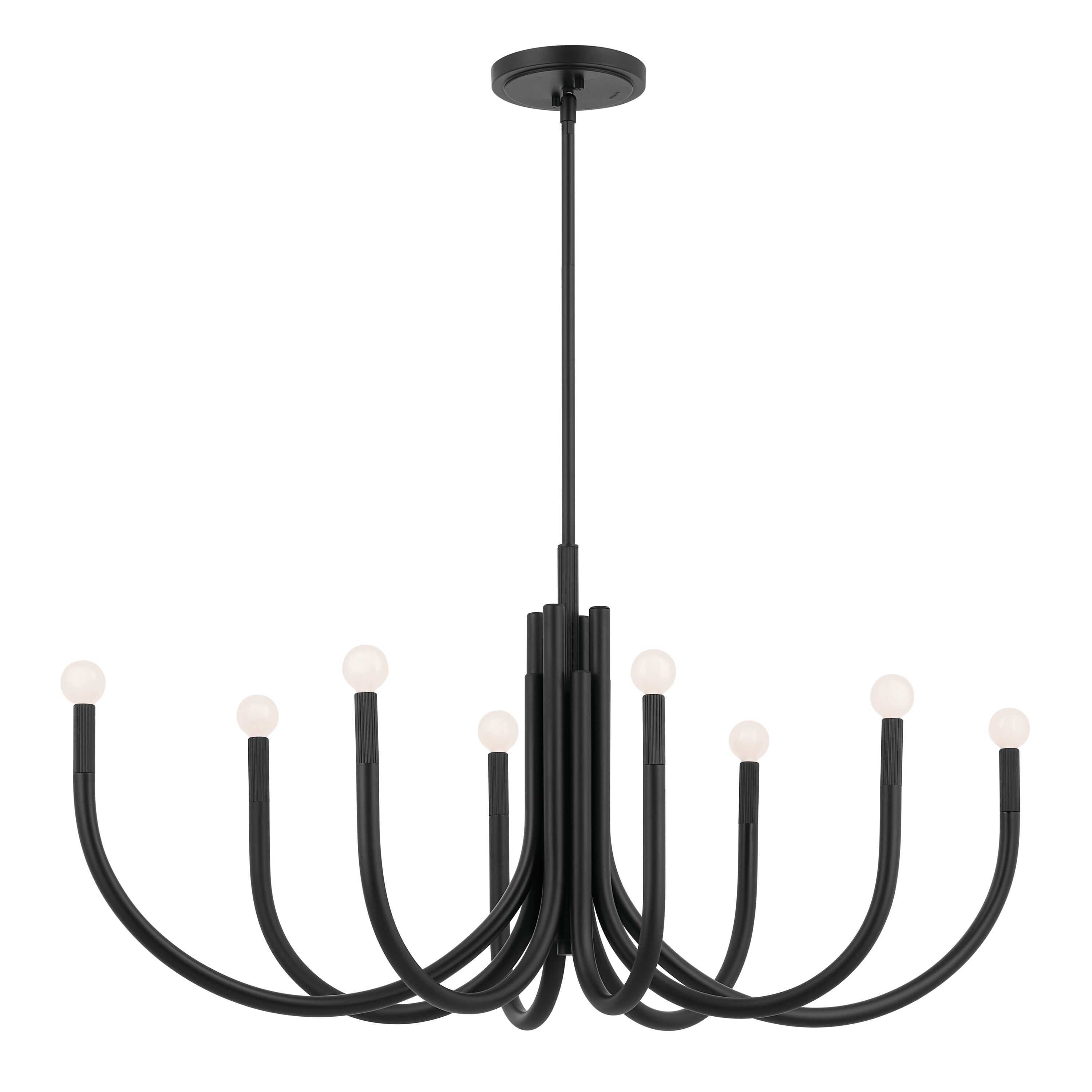 Kichler Odensa 8 -Light Black Modern/contemporary For Use in Bedrooms, Dining Rooms, Foyers, Kitchens, Living Rooms Chandelier 5384778