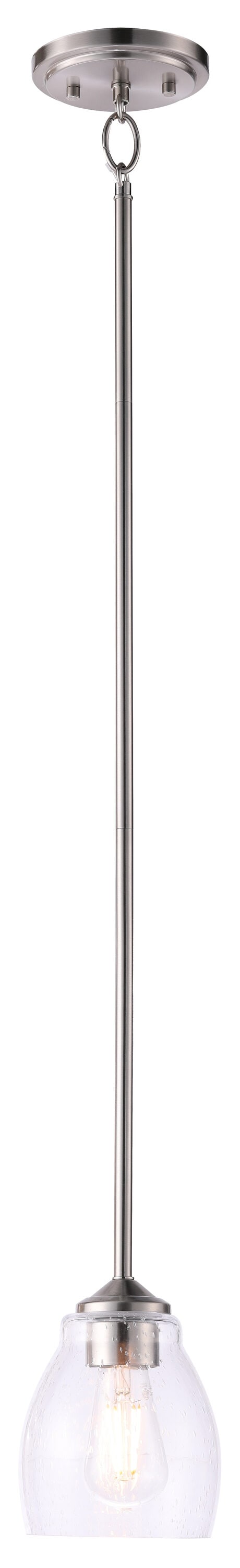 Winsley Brushed Nickel 5.38" Mini Bowl Pendant Light