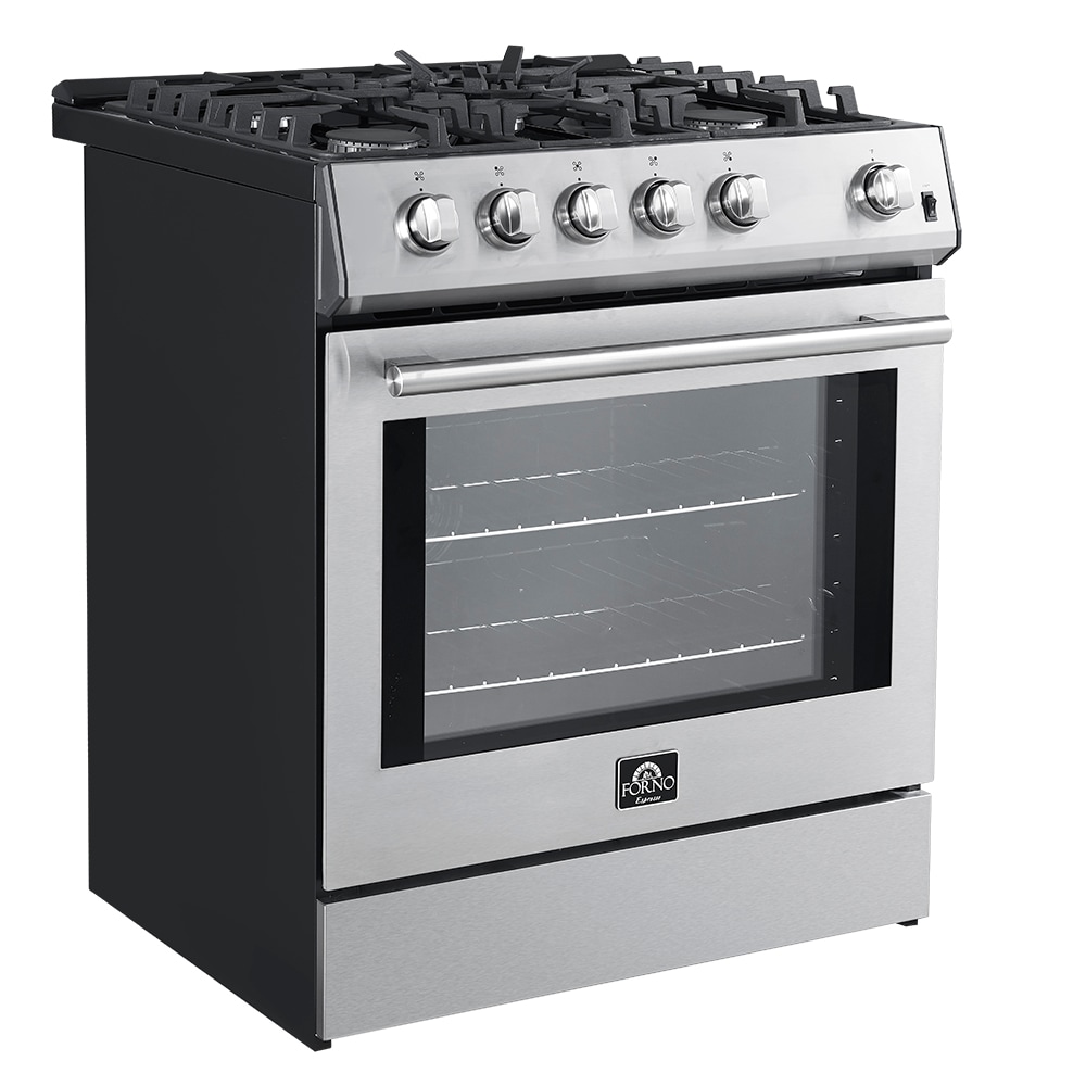 Forno Leonardo 30 In 5 Burners 5 Cu Ft Convection Oven Slide In Natural Gas Range Stainless