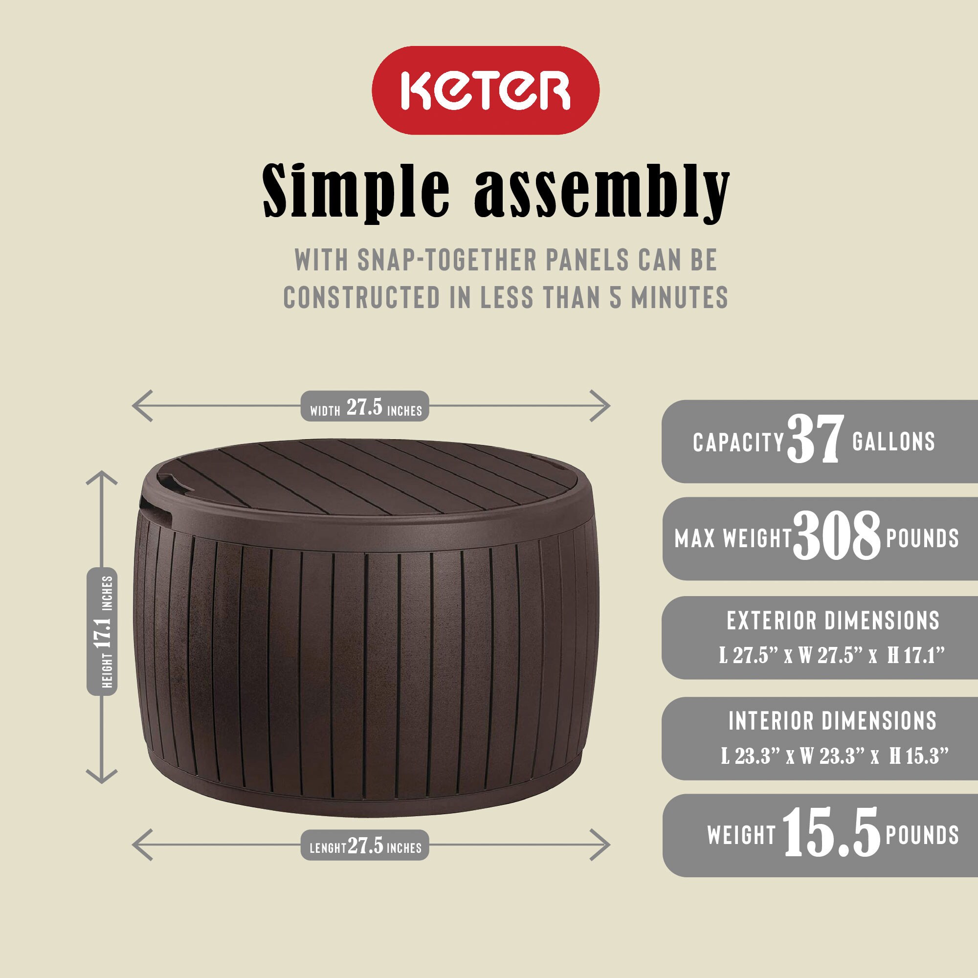 Keter KET-228833 + KET-230 Deck-Boxes - View #5