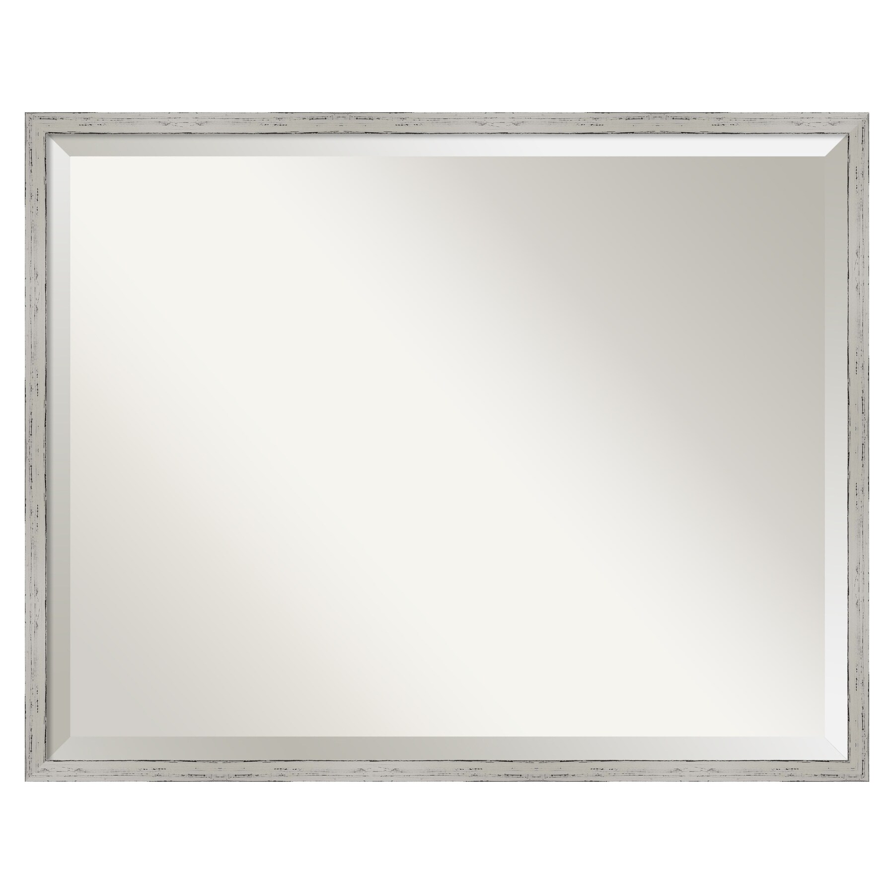 Amanti Art DSW4819401 Shiplap 29-in x 23-in Framed Rectangle Bathroom Vanity Mirror ( Shiplap White )