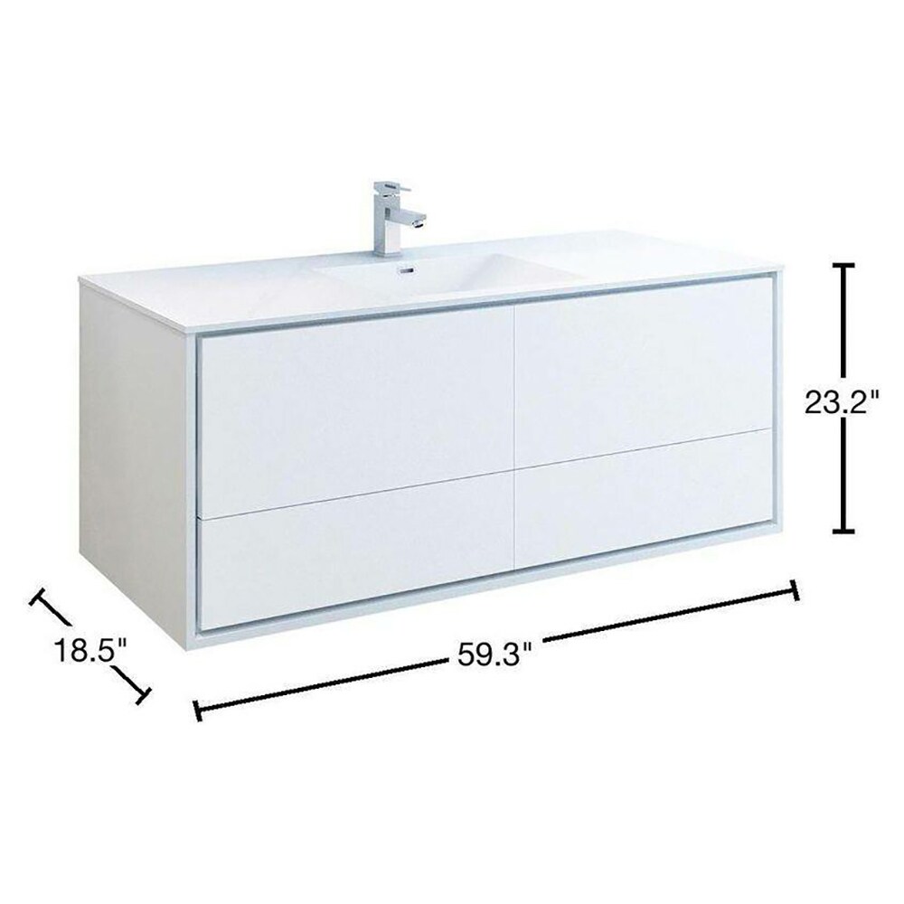 Fresca FCB9260WH-S-I Bath-Vanity-Combo - View #9