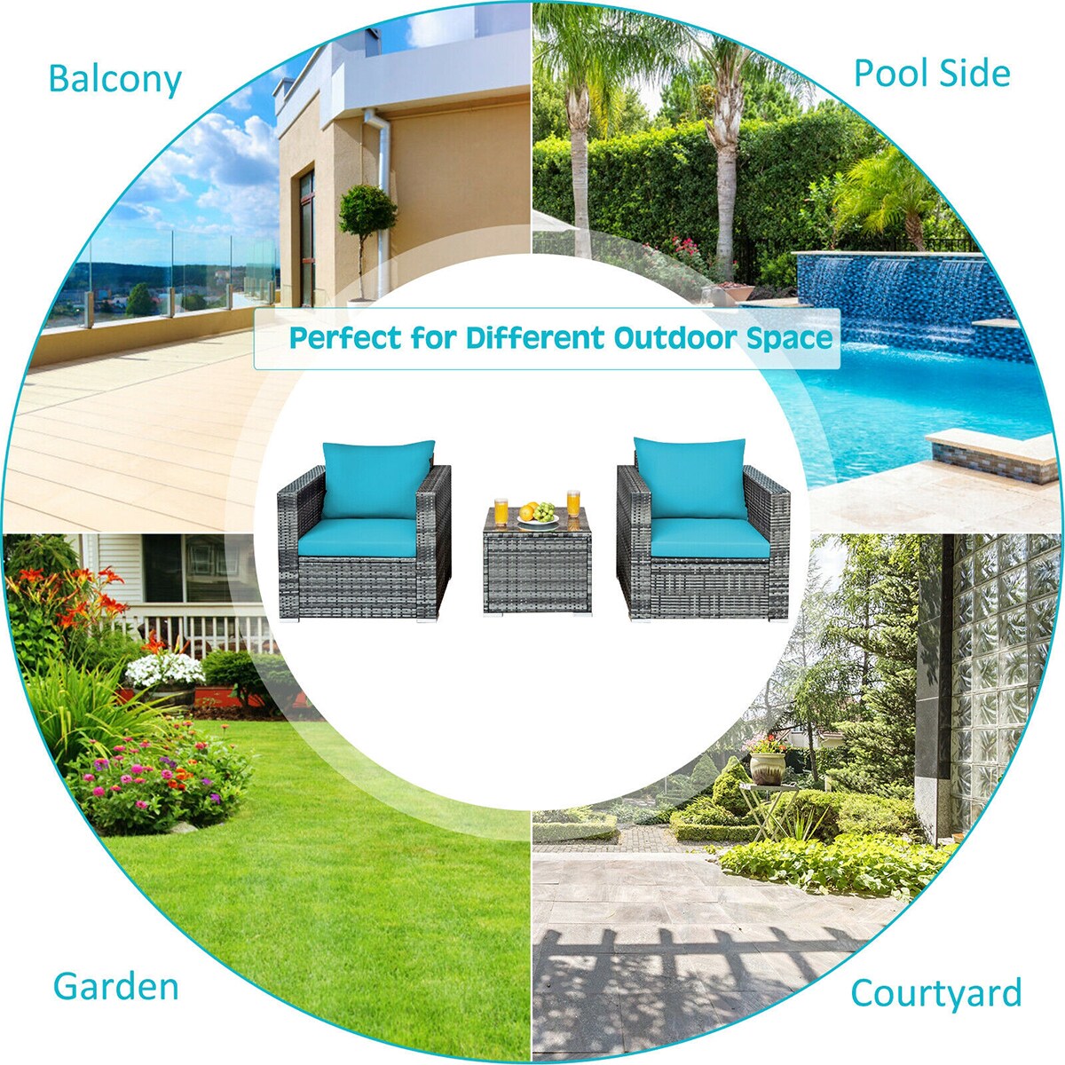 WELLFOR OUG66530TU+ Patio-Conversation-Sets - View #8