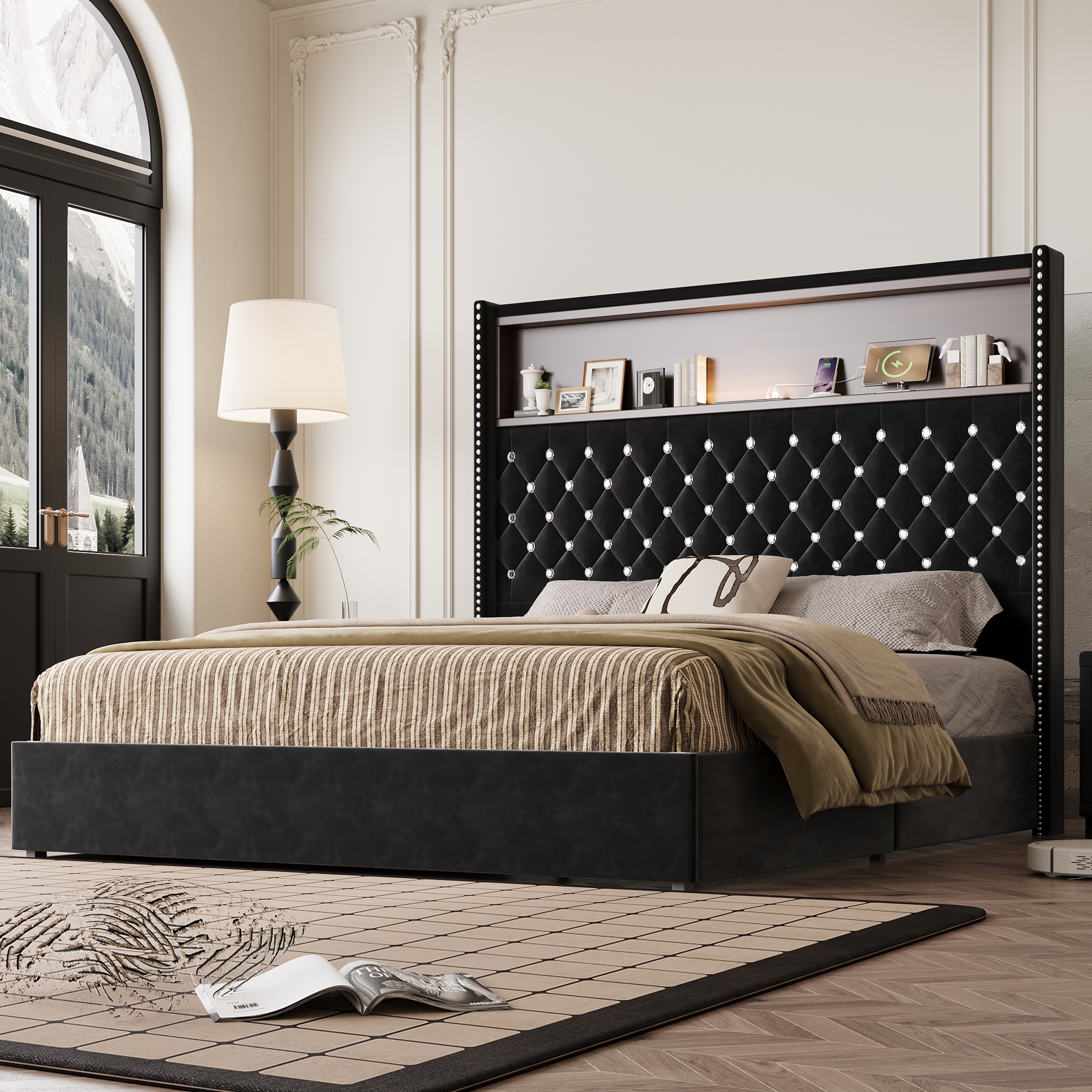 Damerin BD-A33 Queen Black Metal Bed Frame
