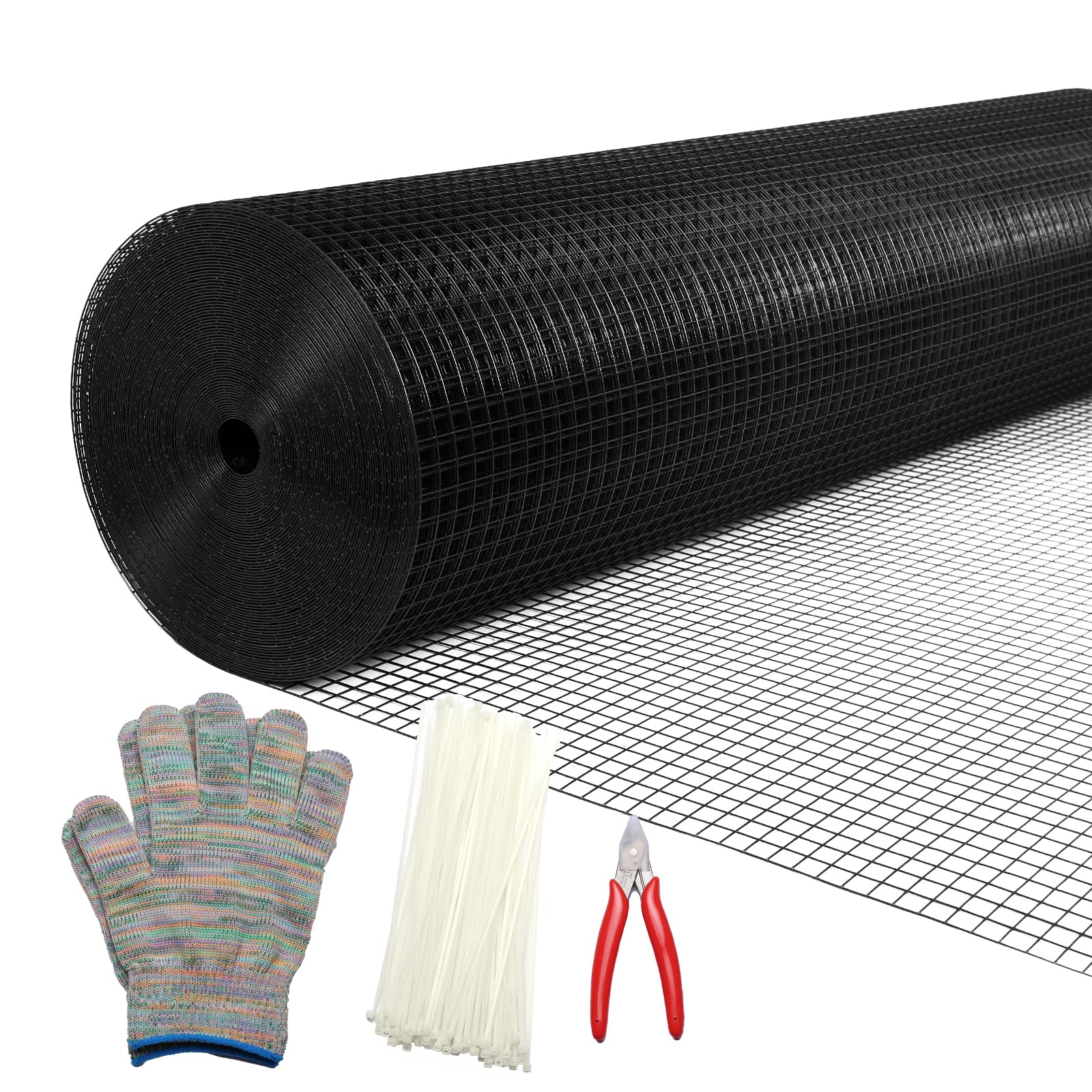 Yichuhaoxi  Hardware Cloth Half Inch by Thirty Six Inches by One Hundred Feet Vinyl Coated Welded Wire Mesh for Garden Animal Protection and Plant