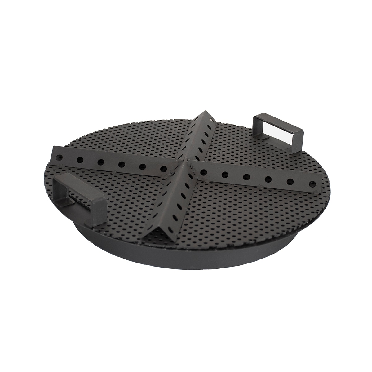 Black Powder-Coated Steel Smokeless Round Fire Pit