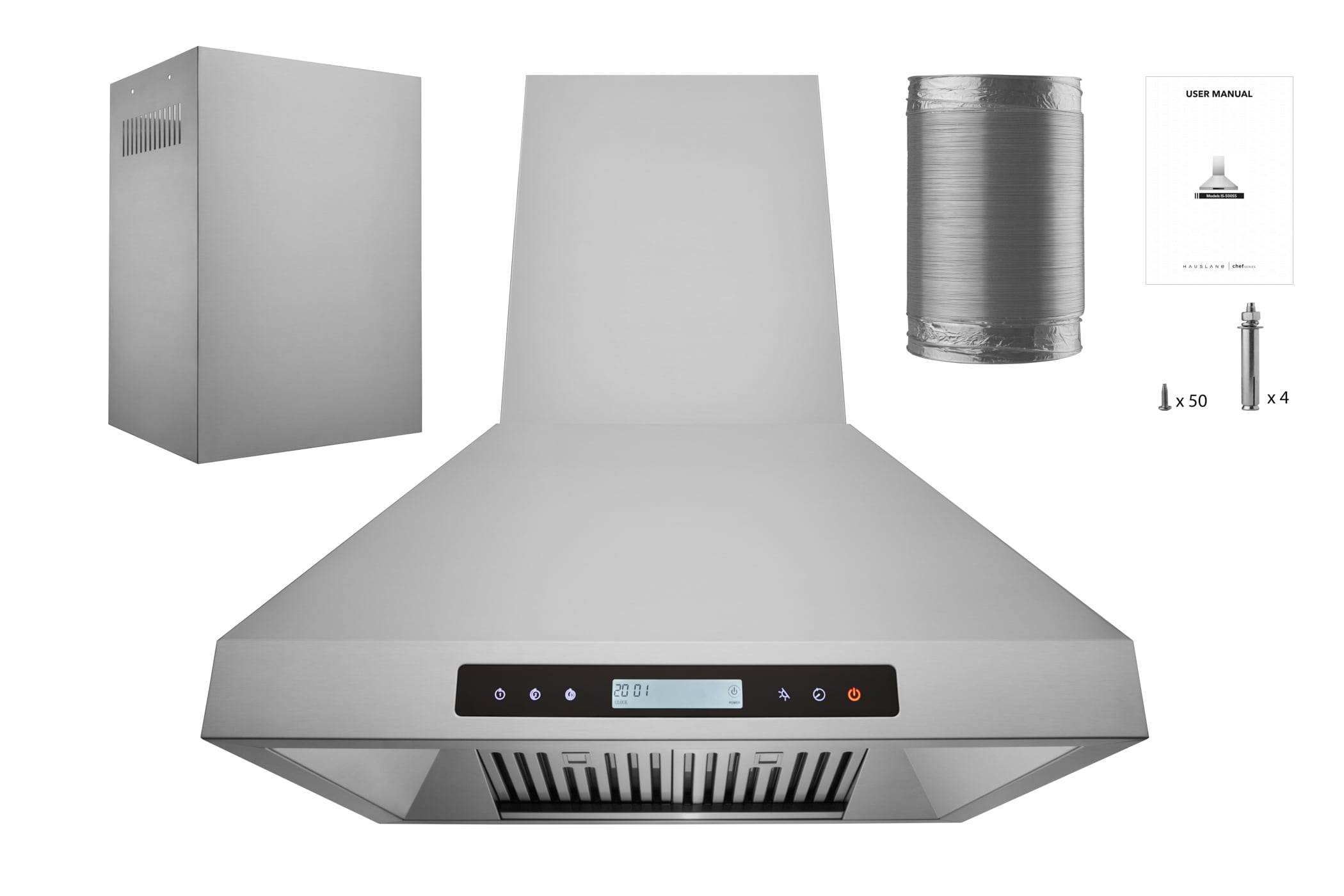 Hauslane IS-500SS-36 Island-Range-Hoods - View #4