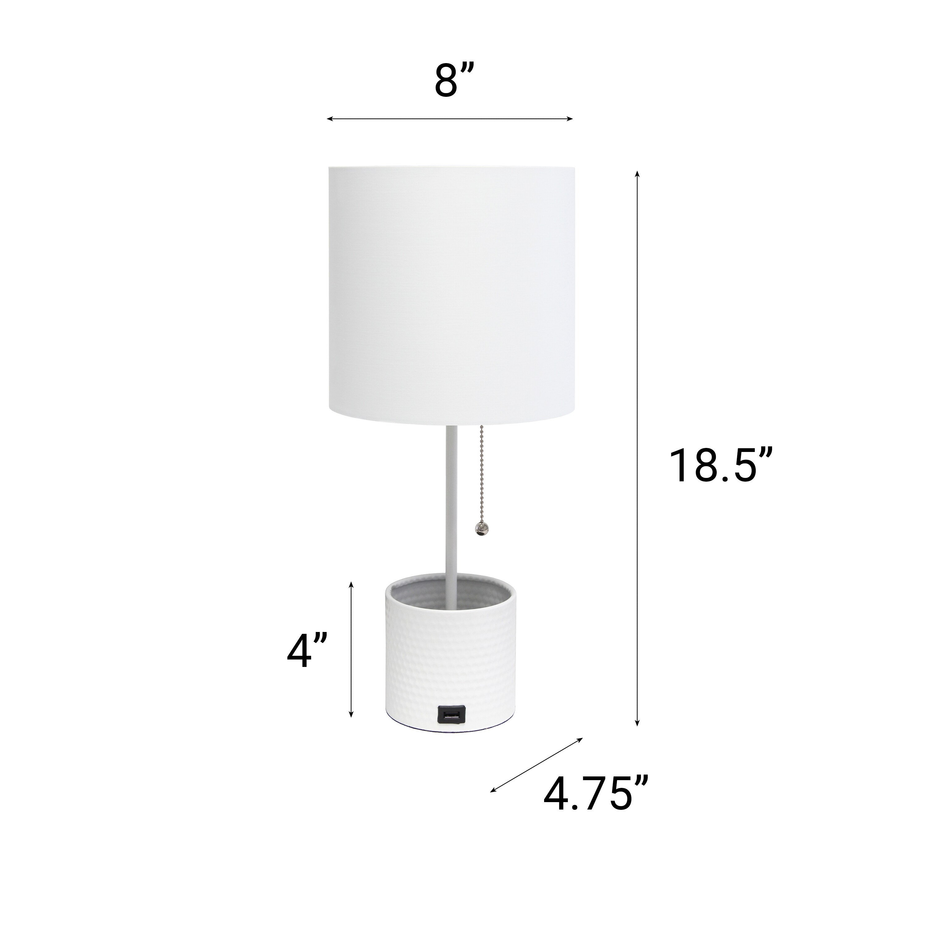 Creekwood Home CWT-1007-WH Table-Lamps - View #3