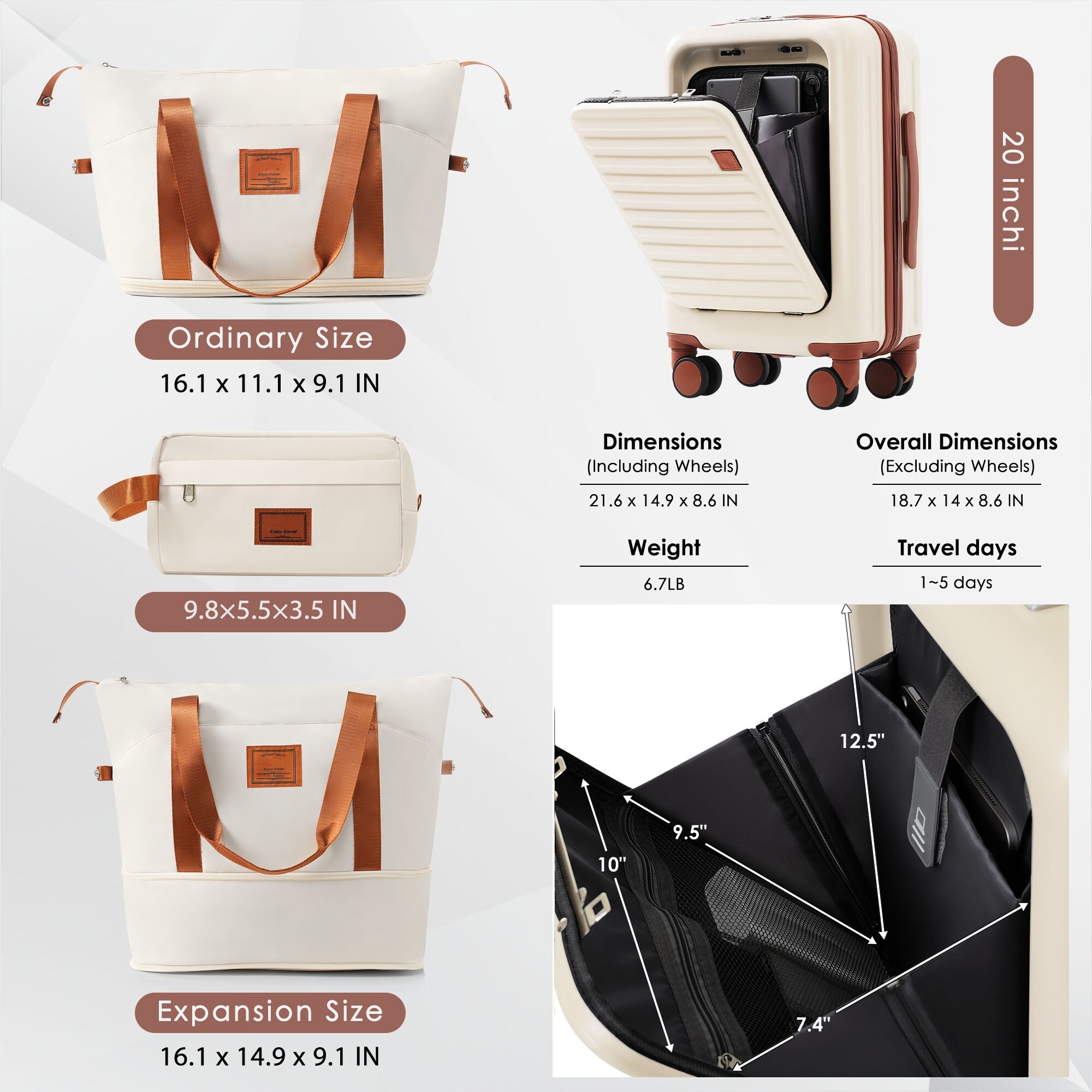 ModernLuxe L3P-N726P268997O Luggage-And-Luggage-Sets - View #6