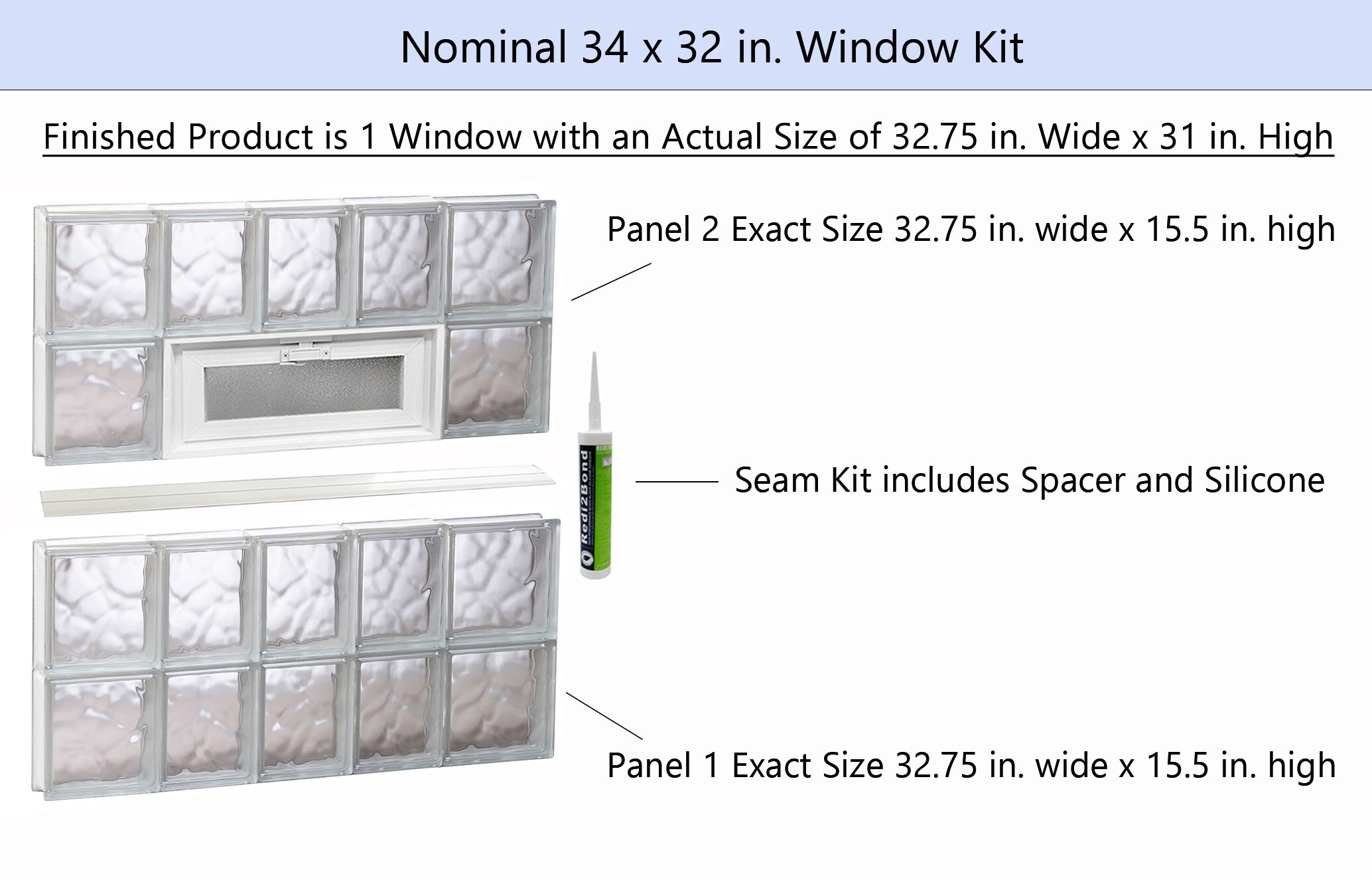 REDI2SET V3432DC Glass-Block-Windows - View #2
