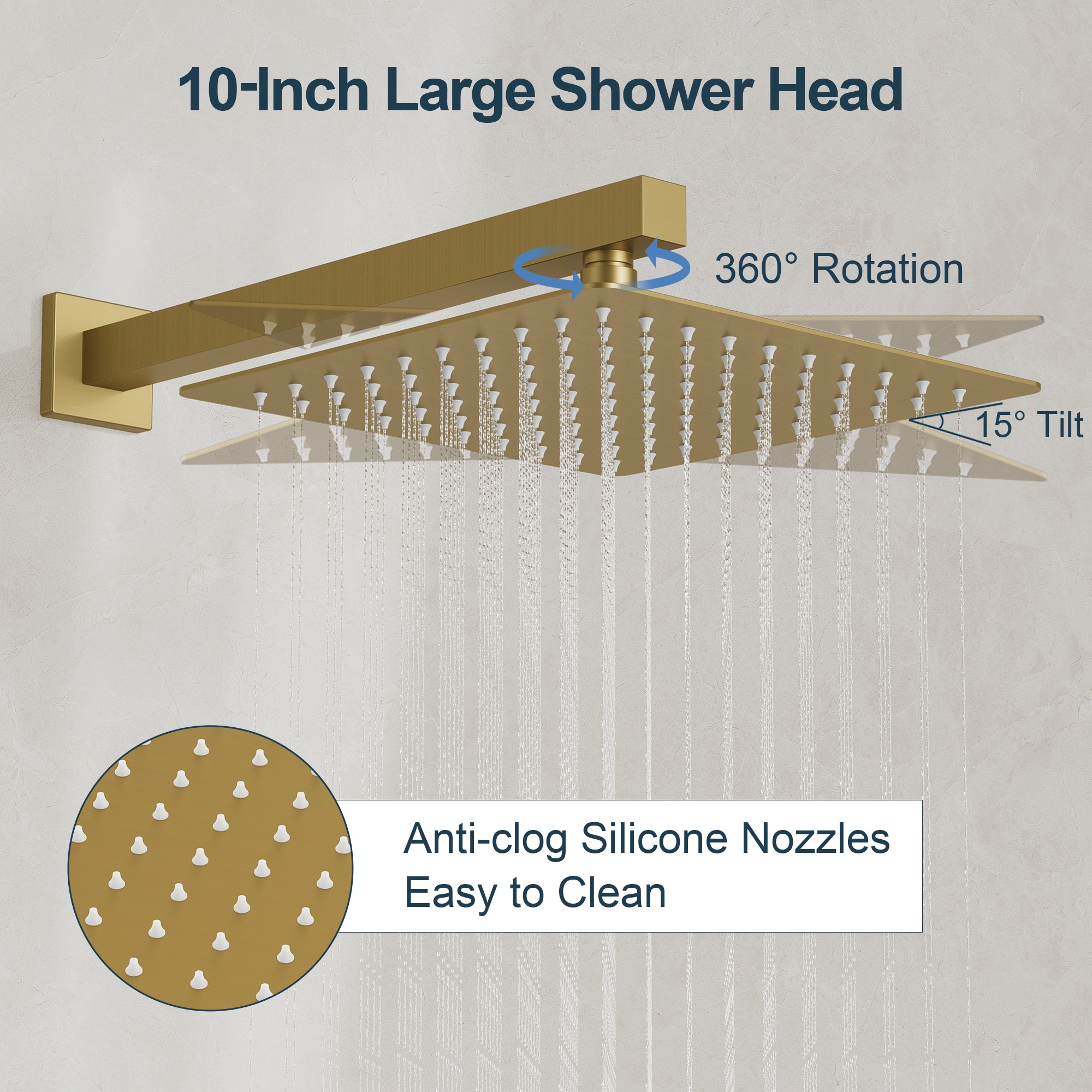 GRANDJOY SFS-1059-GD10 Showerhead-Bar-Panels - View #5