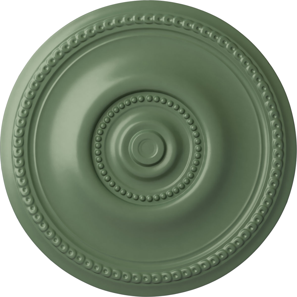 Ekena Millwork CM20BEAGF Raynor 20.625-in W x 20.625-in L Painted Athenian Green Polyurethane Whole Ceiling Medallion