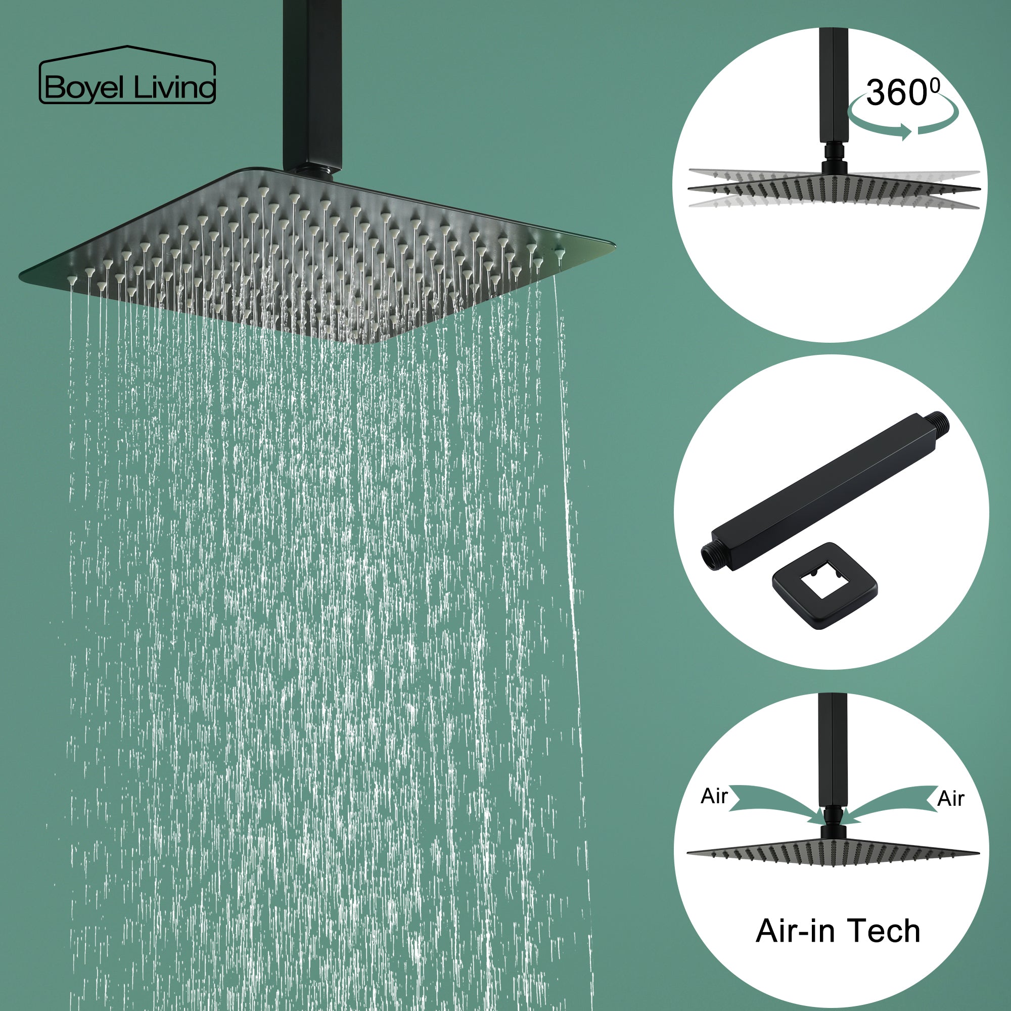 Boyel Living SMD-88019B-10 Showerhead-Bar-Panels - View #8