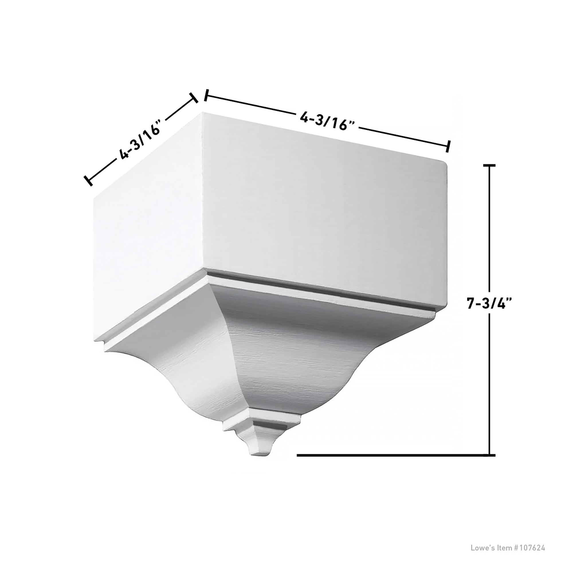 Ornamental Mouldings EV1899MIDWHW Moulding-Blocks - View #2