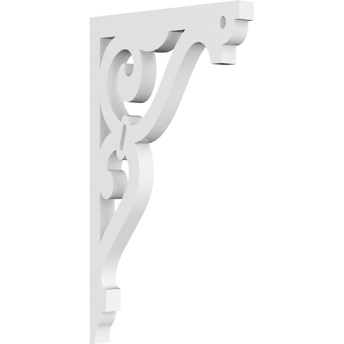 Ekena Millwork BKTP01X06X10FI Finley 5/8-in x 6-in x 10-in Off-white PVC Standard bracket