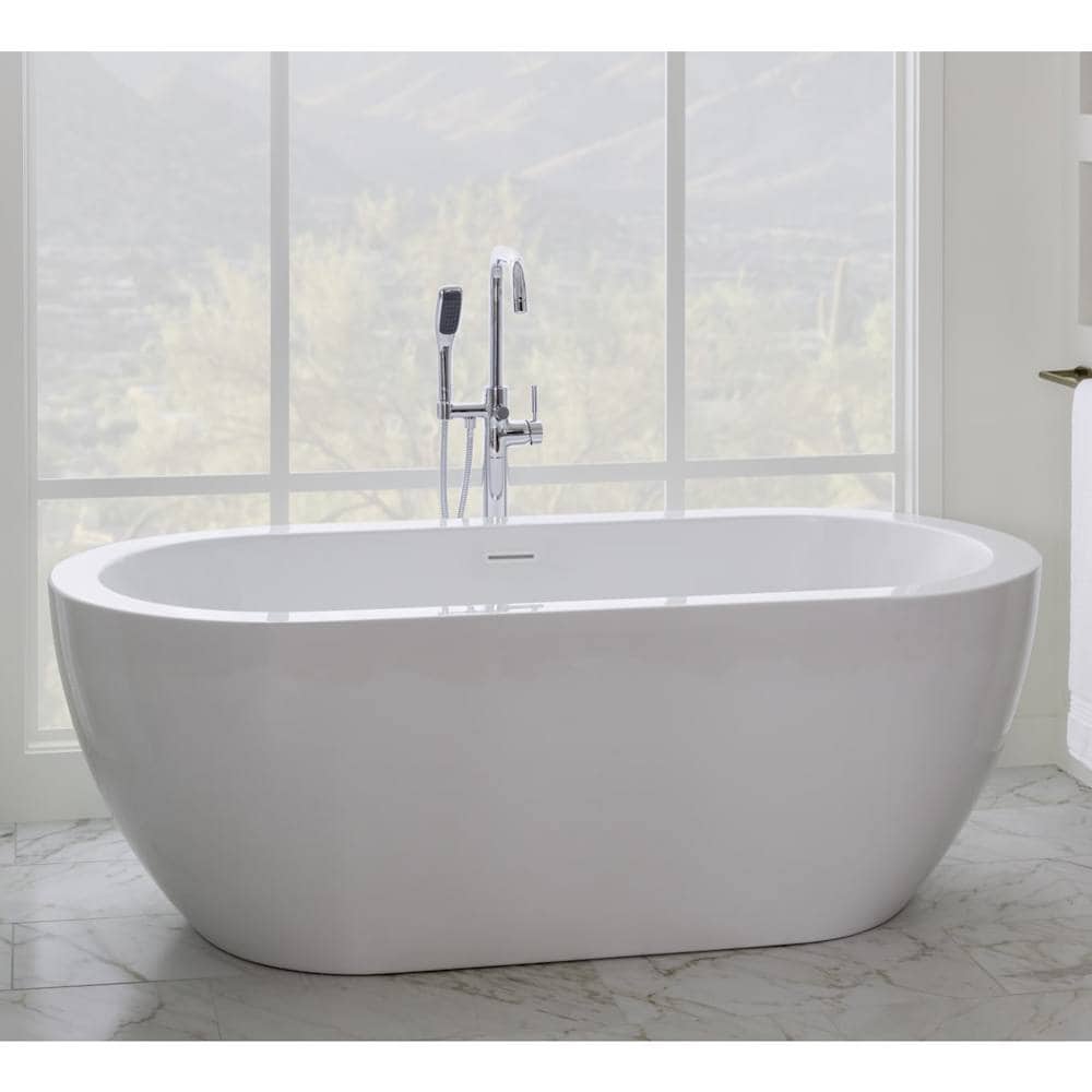 Miseno MNO6732SFSO 67 Inch Free Standing Acrylic Soaking Tub with