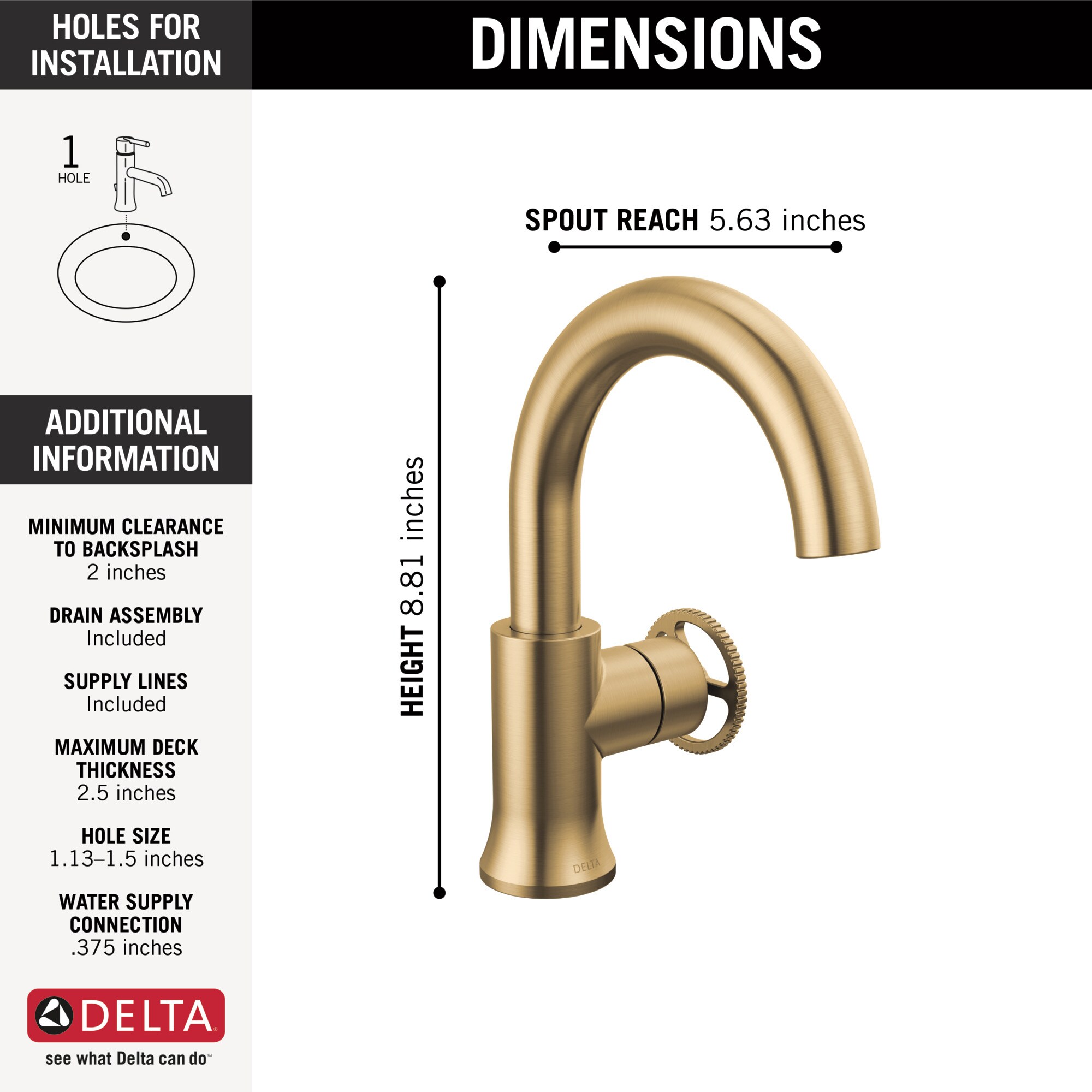Delta 558HAR-CZ-DST Lavatory-Faucets - View #3
