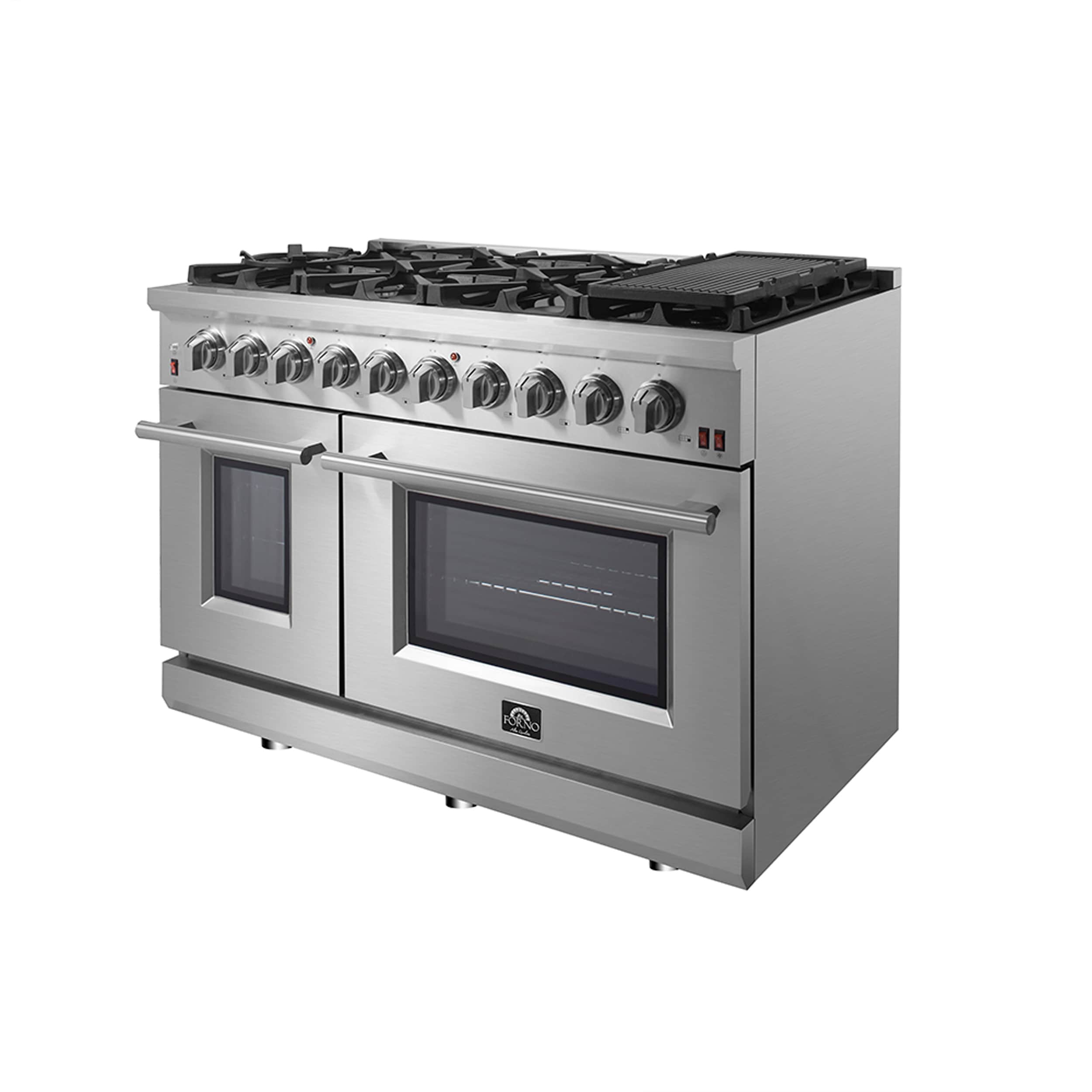 Massimo 48-inch Stainless Steel Freestanding Gas Range with Griddle