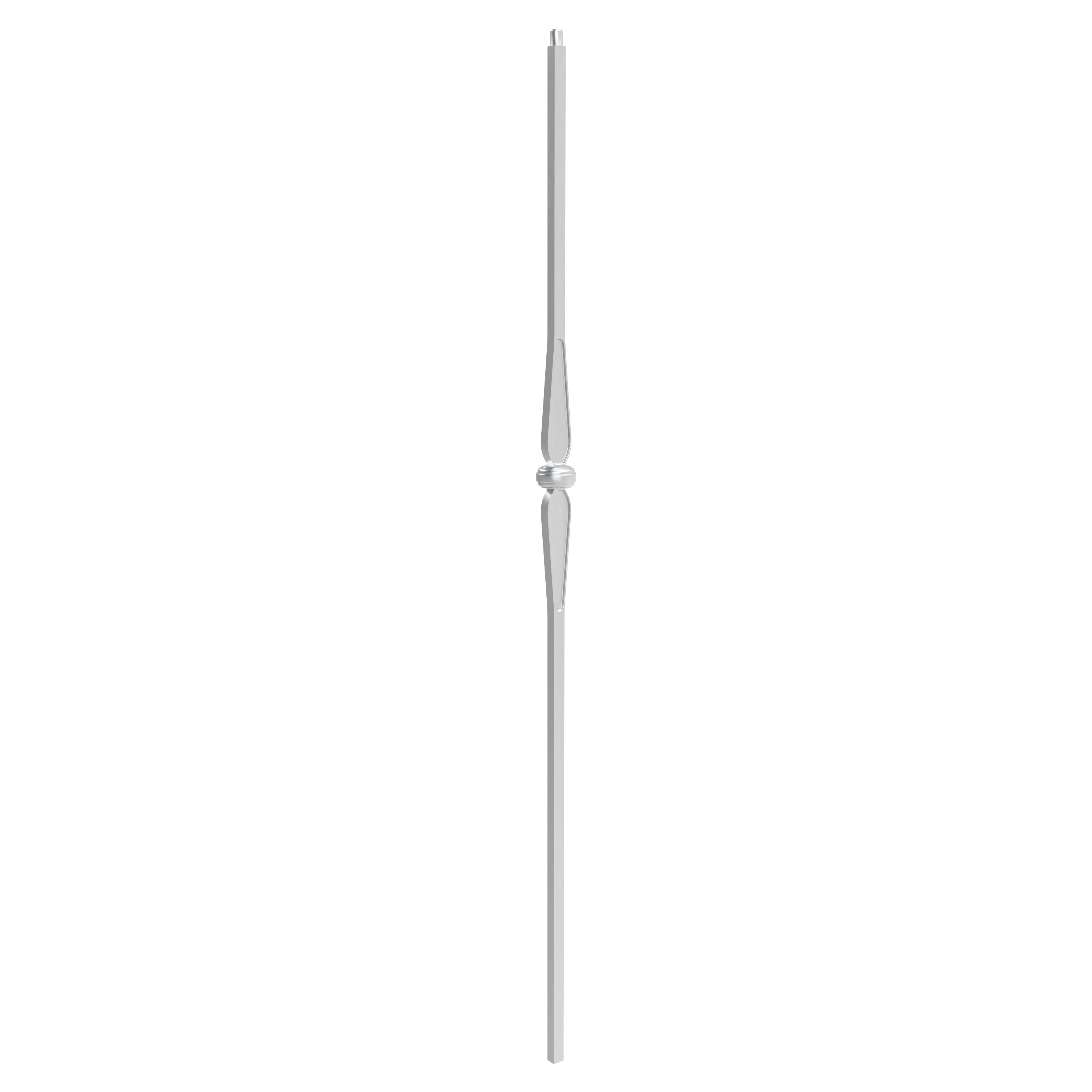 Crown Heritage 4583501NI44 44-in x 1.6875-in Nickel Wrought Iron Pin Top Single Knuckle Stair Baluster