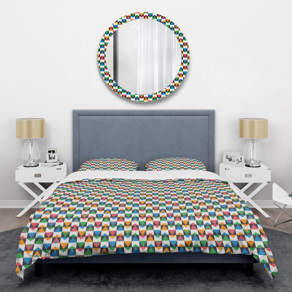Designart BED24557-T 3 -Piece Blue Twin Duvet cover Set