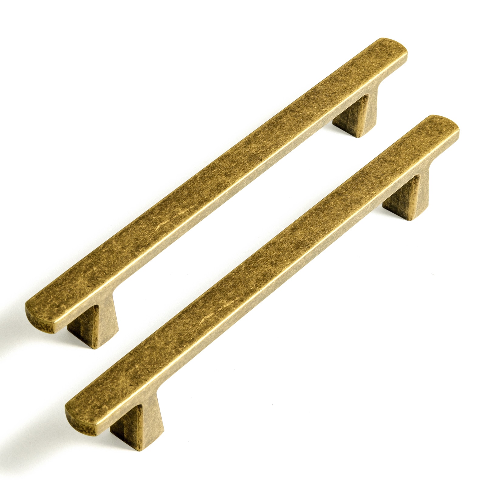 Miaokesen 9575GT-128 5-1/16-in , 128mm Center to Center Antique Brass Rectangular Handle 6 -Pack