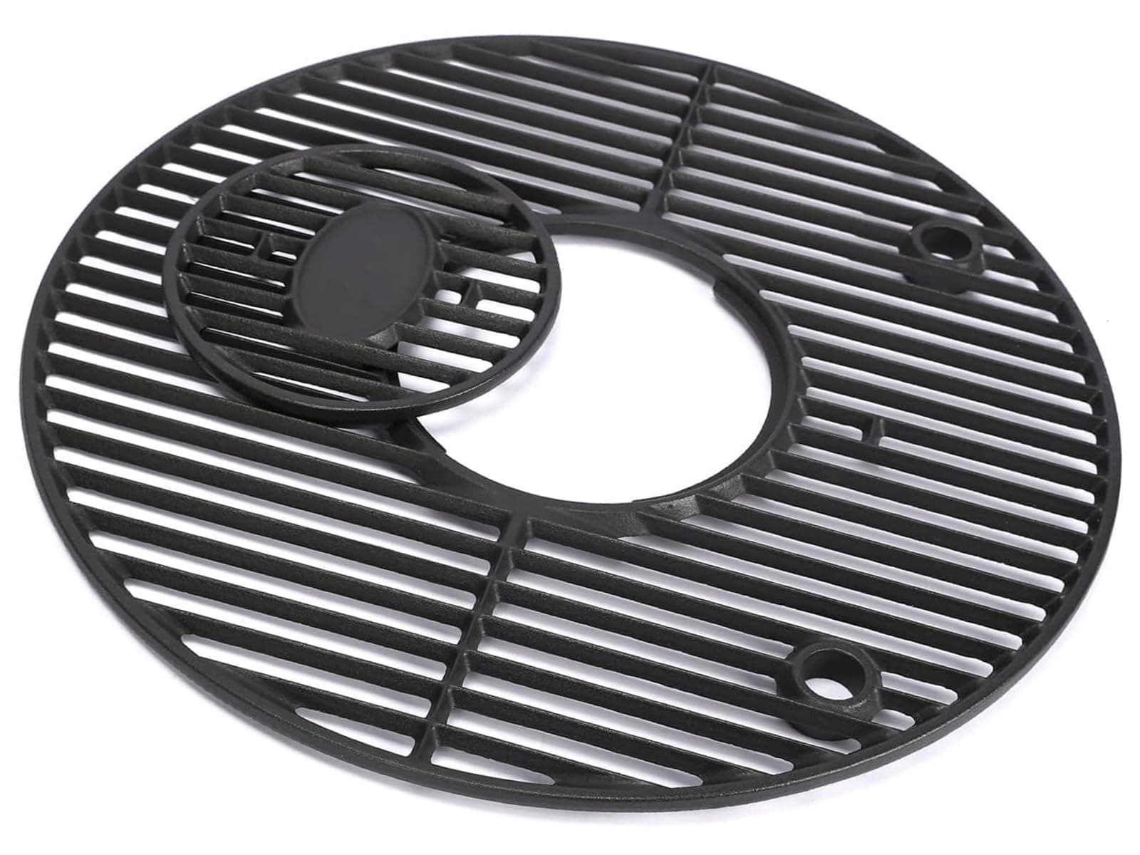 JVFCXXV  Round Grill Grate 19.5 Inch Compatible with Most 20 Inch Kettle Charcoal and Ceramic Grills Heavy Duty Cast Iron Cooking Grid