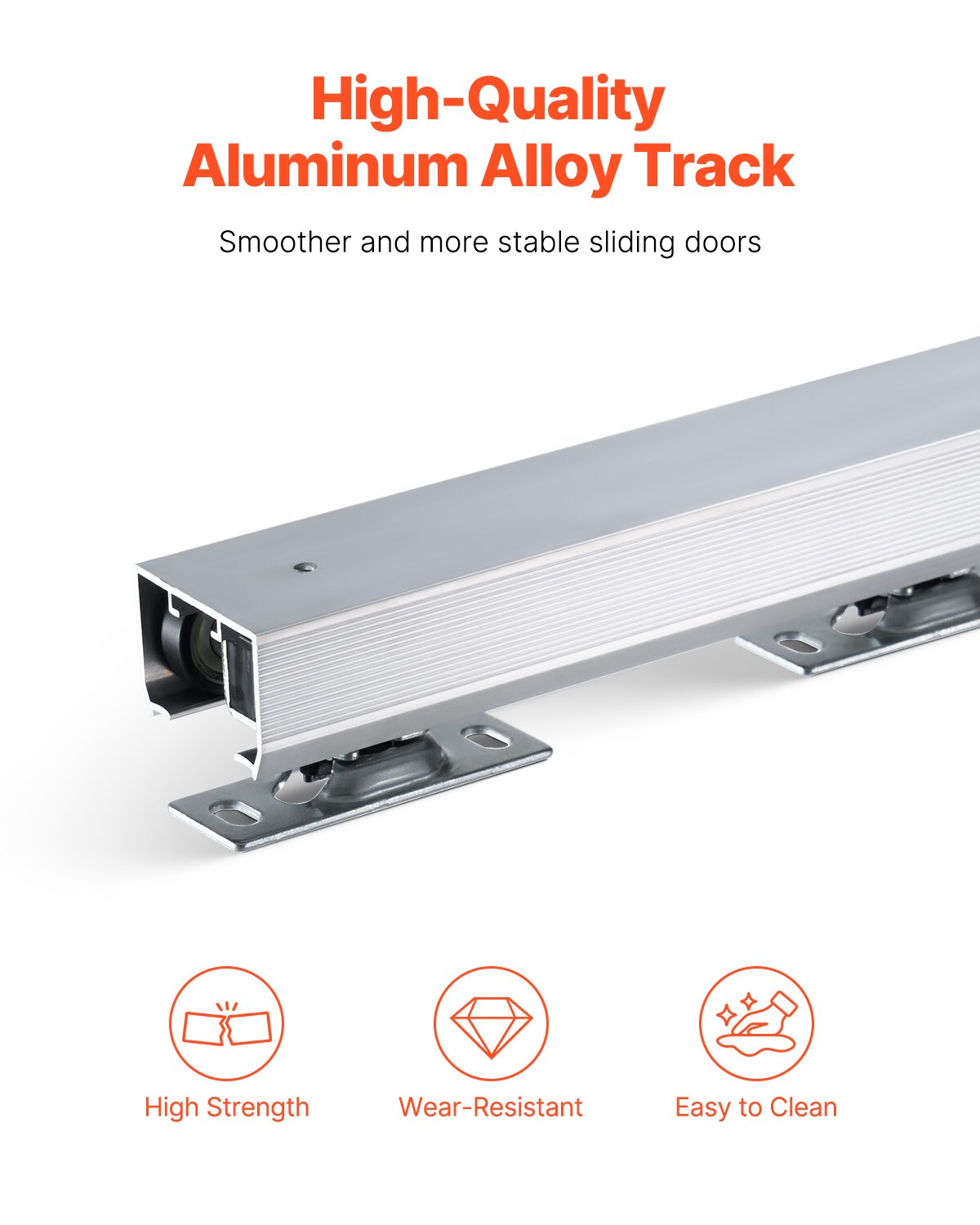 VEVOR TLMTZTLM5FTD3SJQDV0 Sliding-Closet-Door-Track-Track-Kits - View #4