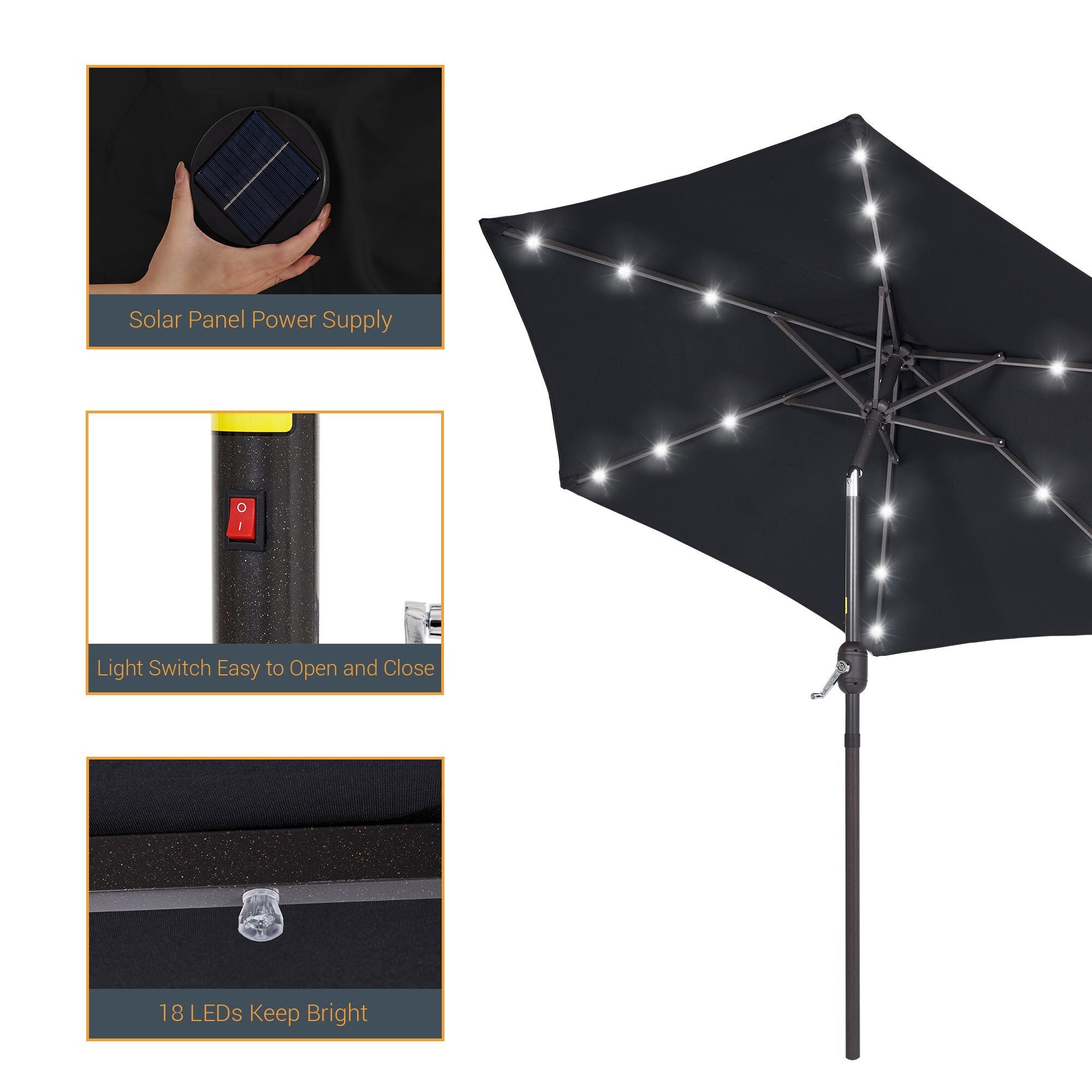 Sonkuki SD-LED90BK Umbrellas-2 - View #3
